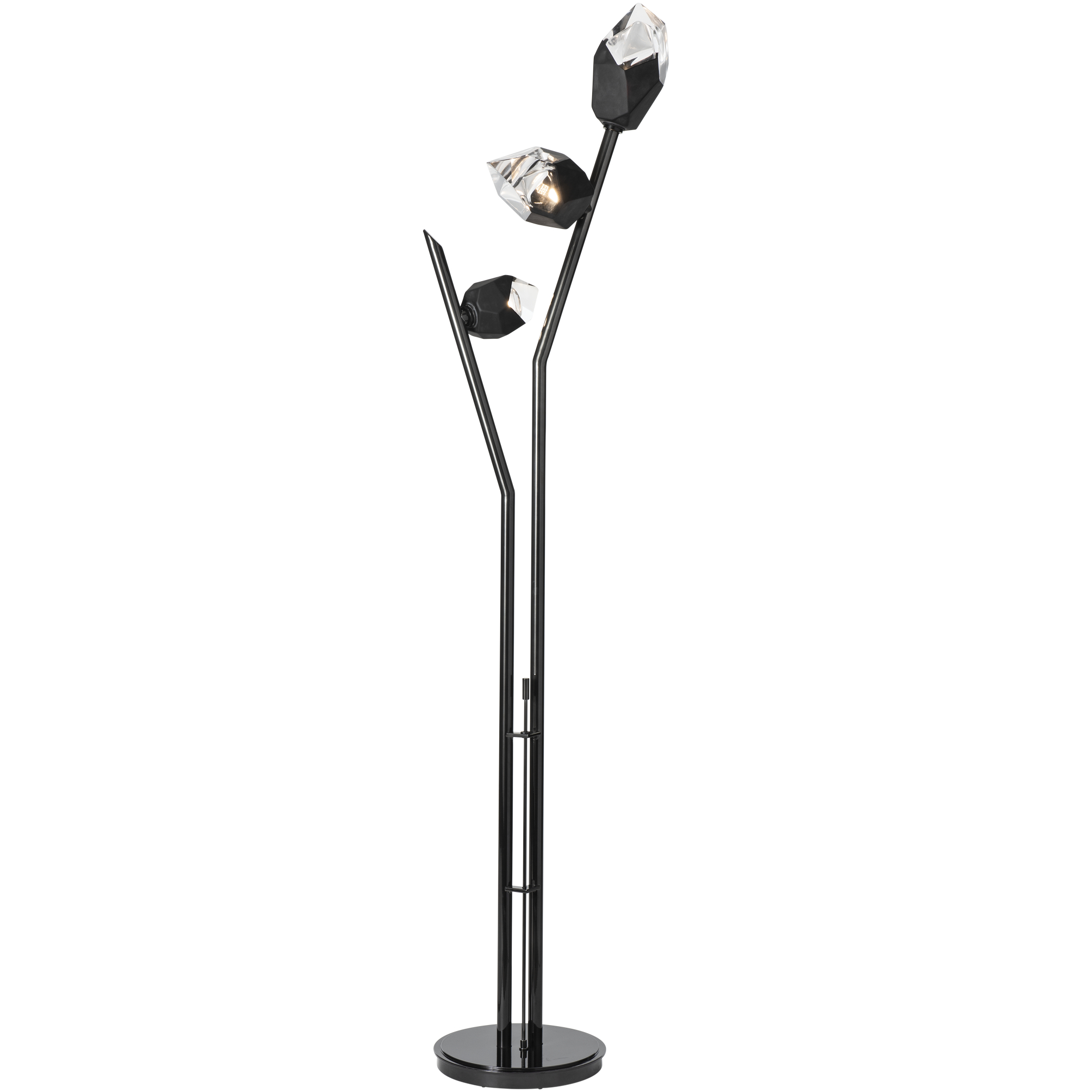 Chrysalis 74.4 inch 5 watt Ink Floor Lamp Portable Light in Black Crystal