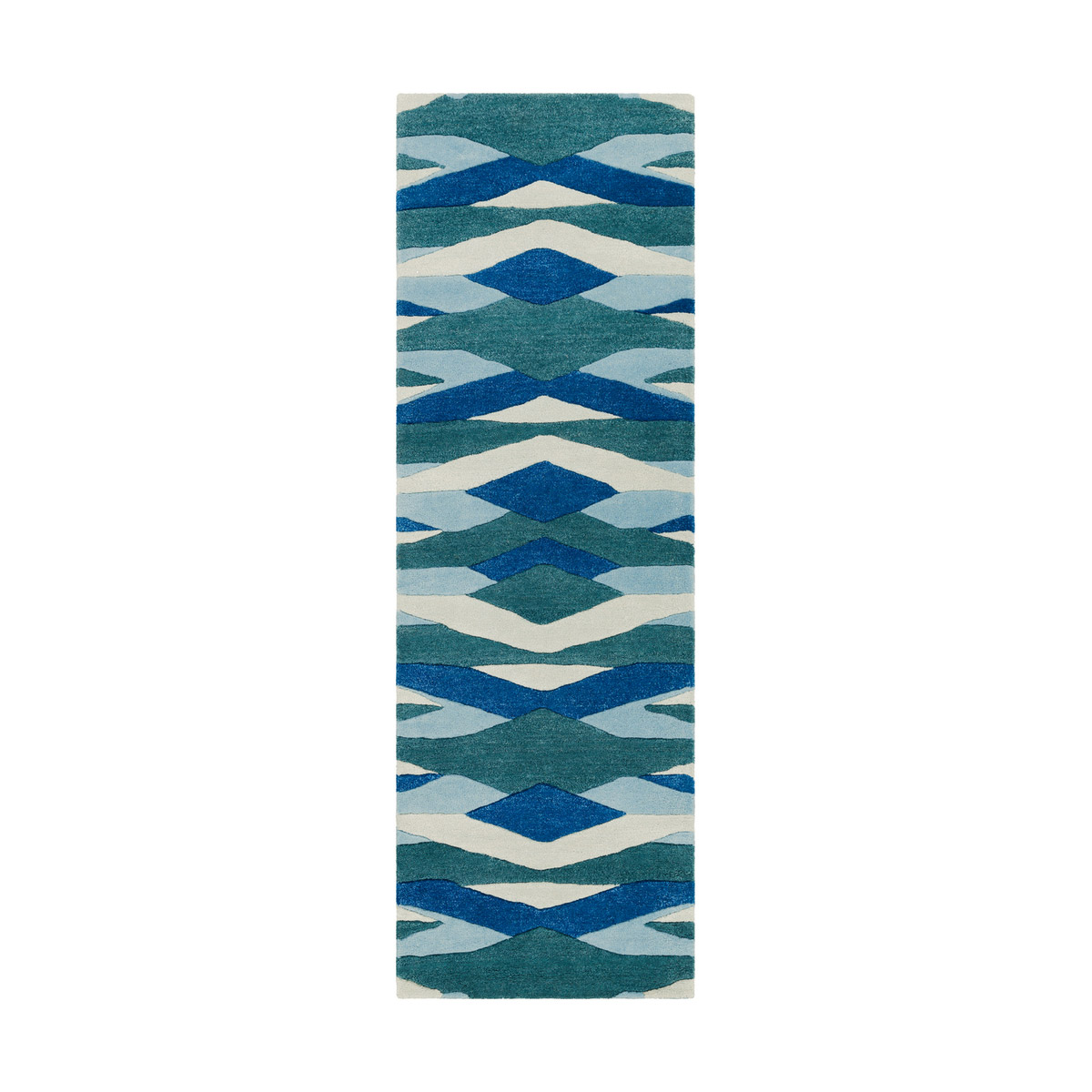Artist Studio 36 X 24 inch Bright Blue/Teal/Aqua/Sea Foam Rugs, Wool and Viscose