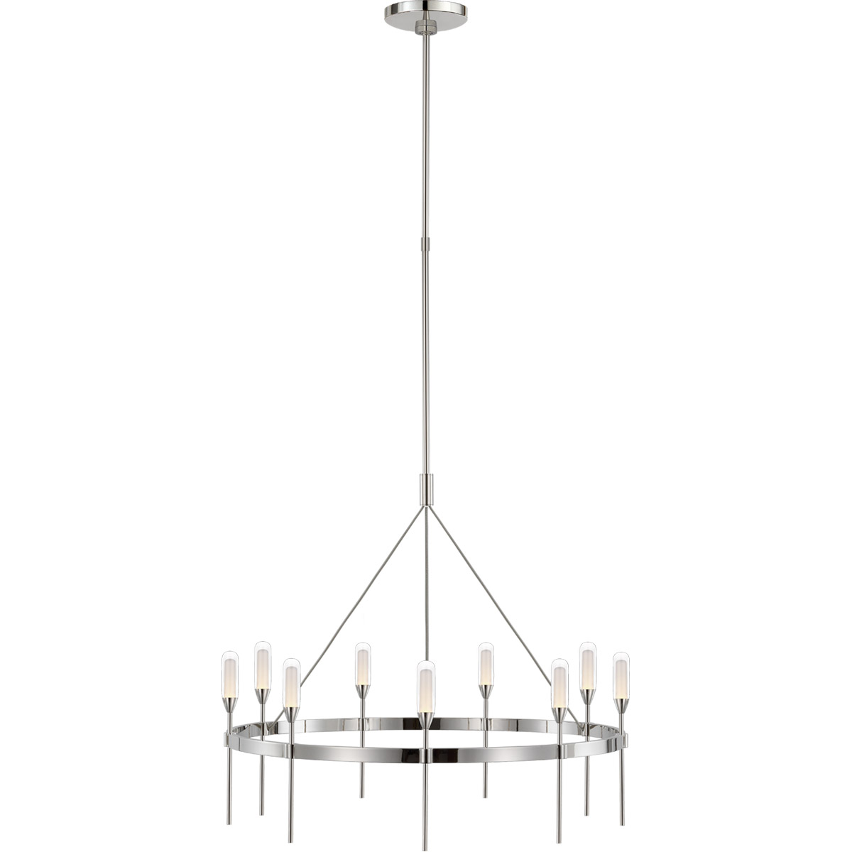 Peter Bristol Overture LED 28.75 inch Polished Nickel Ring Chandelier Ceiling Light, Medium