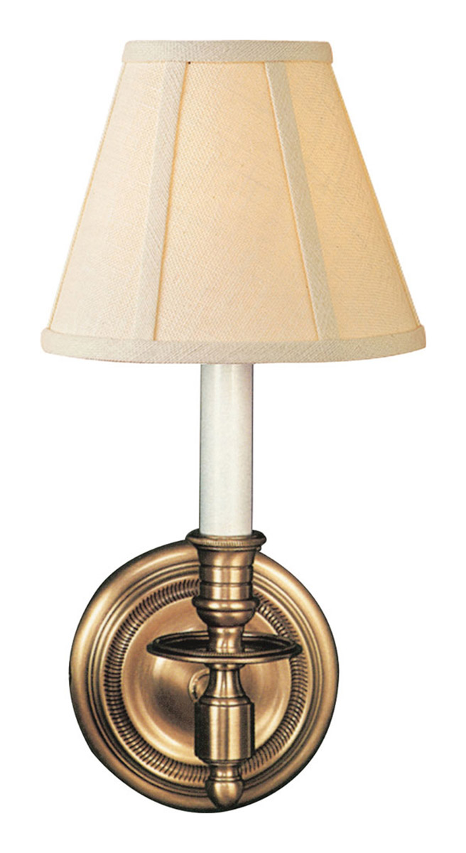 Visual Comfort Studio French Library 1 Light 6 inch Hand-Rubbed Antique Brass Decorative Wall Light in Linen S2110HAB-L - Open Box