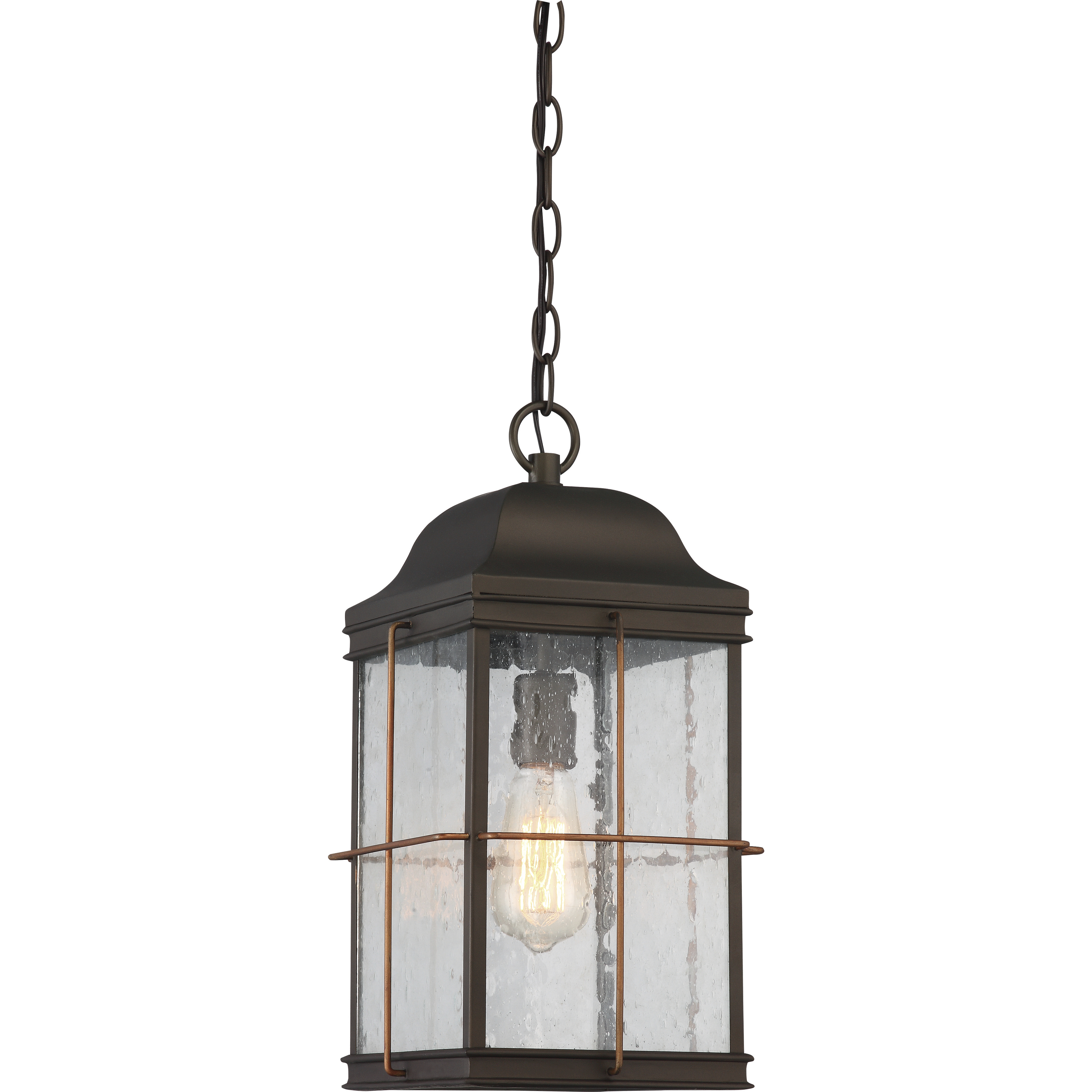 Howell 1 Light 8.75 inch Bronze and Copper Accents Outdoor Hanging Lantern