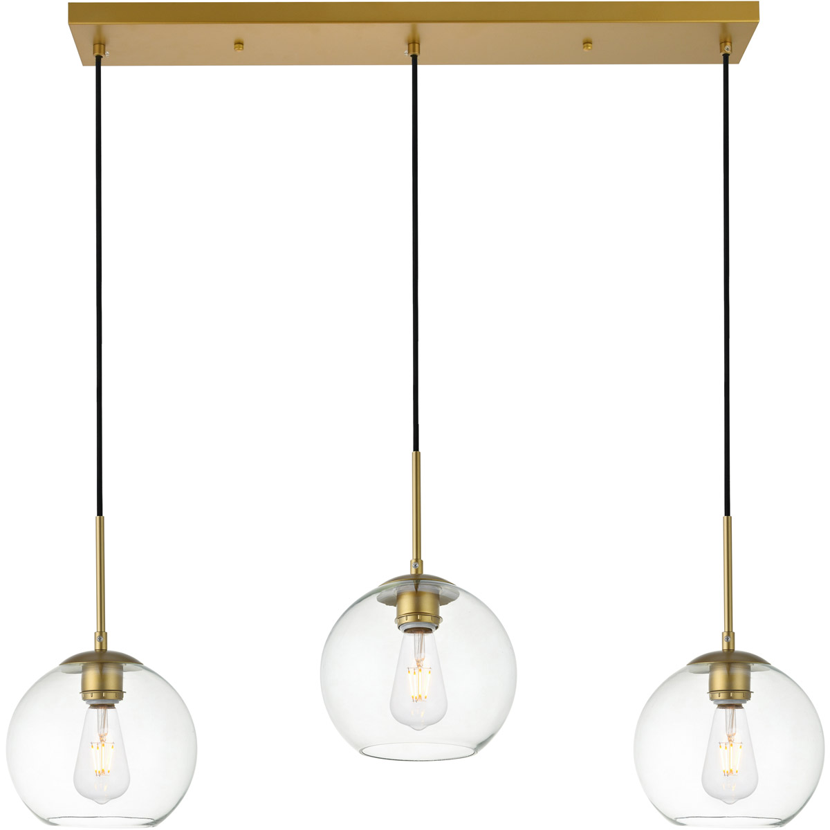 Huntington 3 Light 8 inch Brass Pendant Ceiling Light