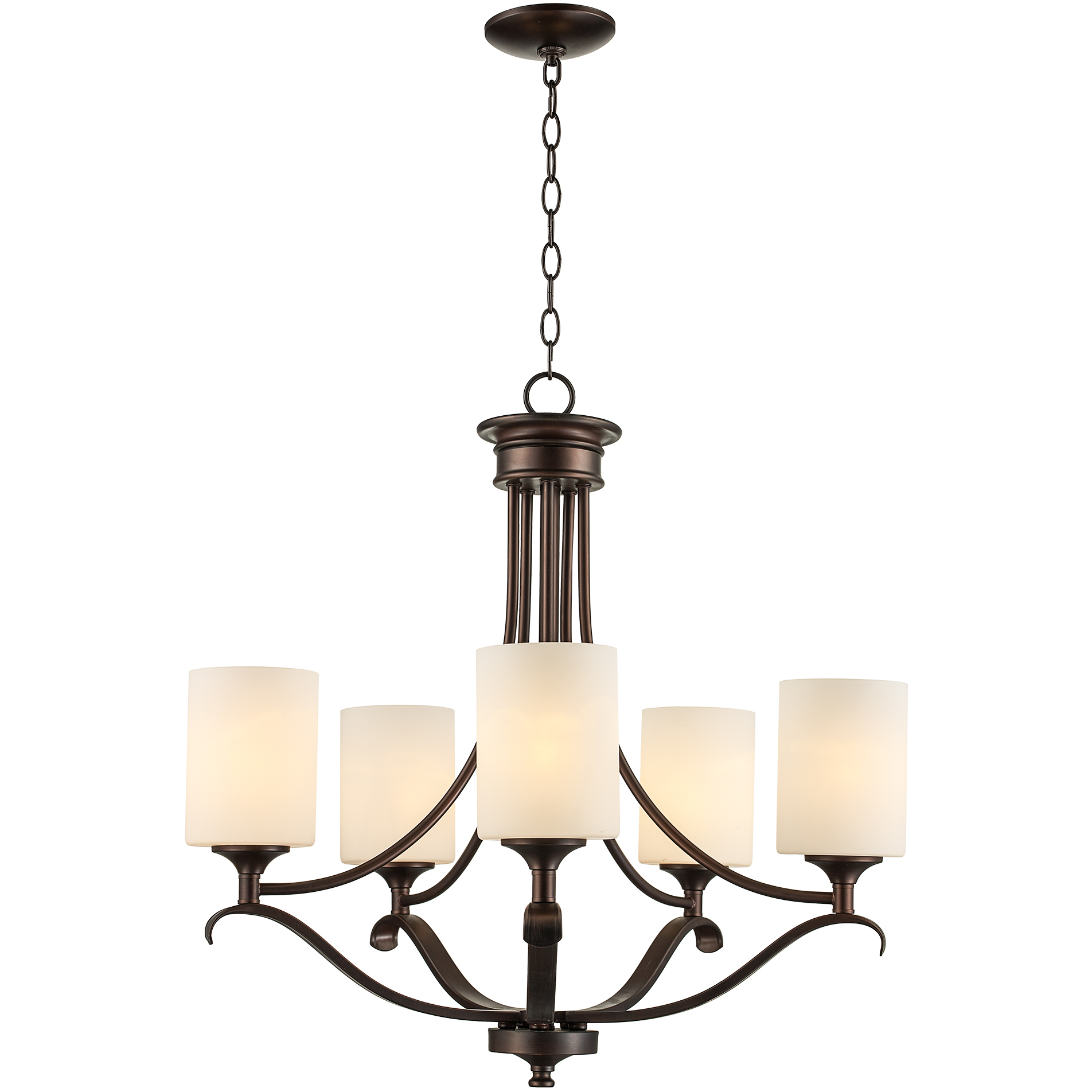 Ballard 5 Light 28 inch Rubbed Oil Bronze Chandelier Ceiling Light