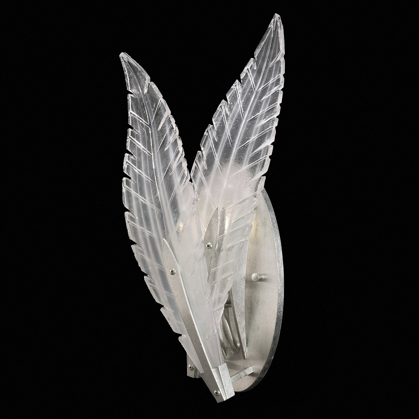Plume 1 Light 7 inch Silver ADA Sconce Wall Light