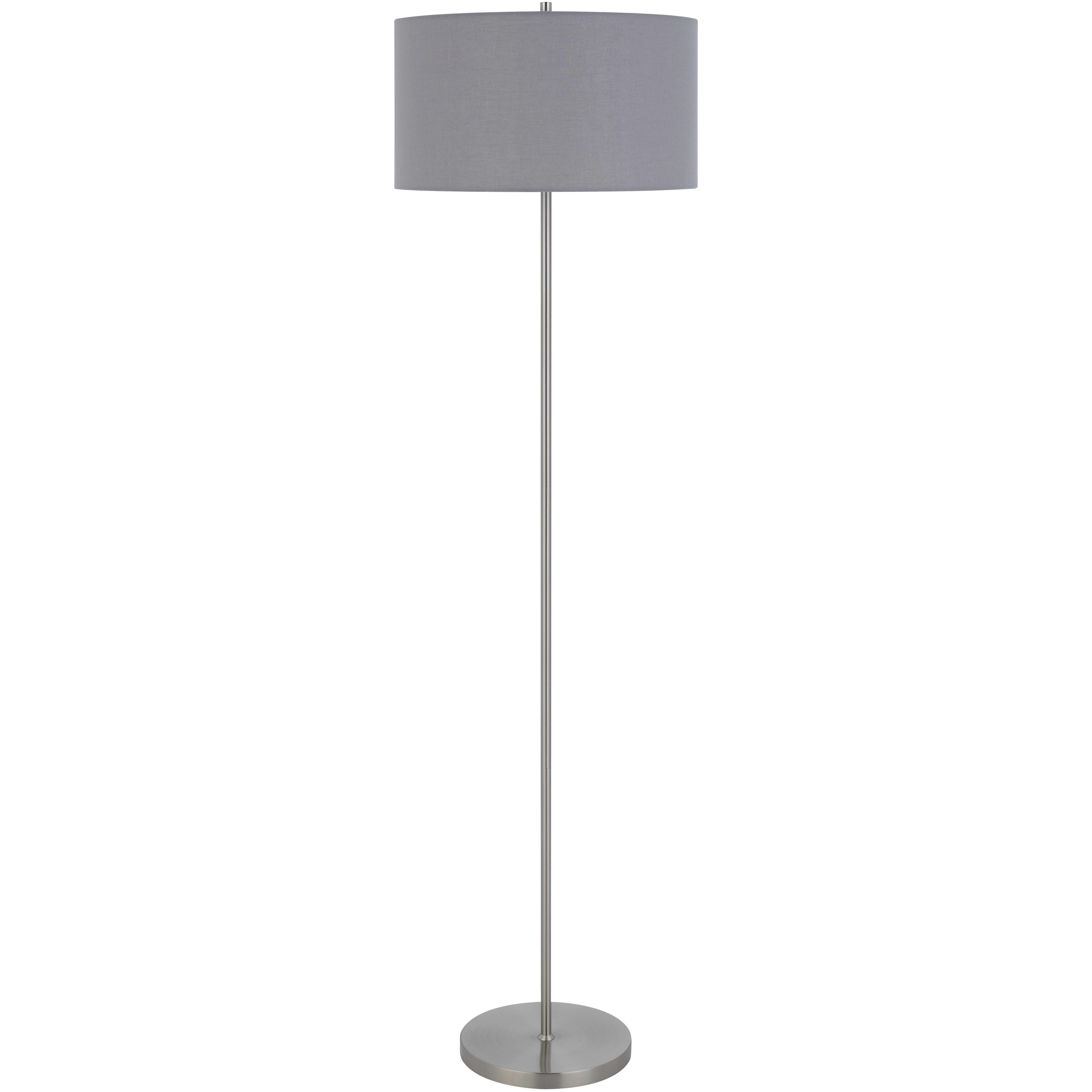 Cromwell 58.75 inch 150.00 watt Brushed Steel Floor Lamp Portable Light in Smoke Grey