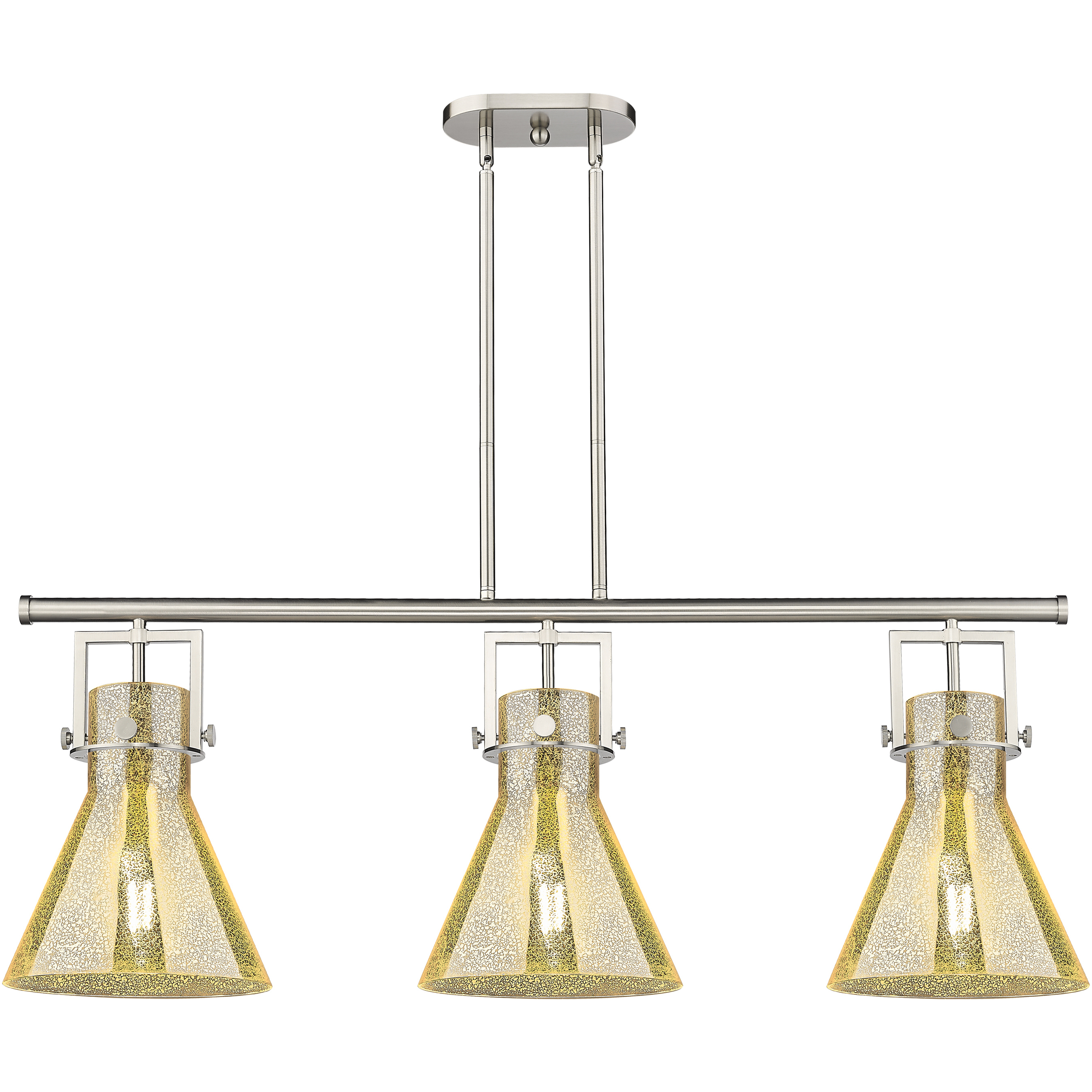Newton Cone Island Light Ceiling Light in Satin Nickel