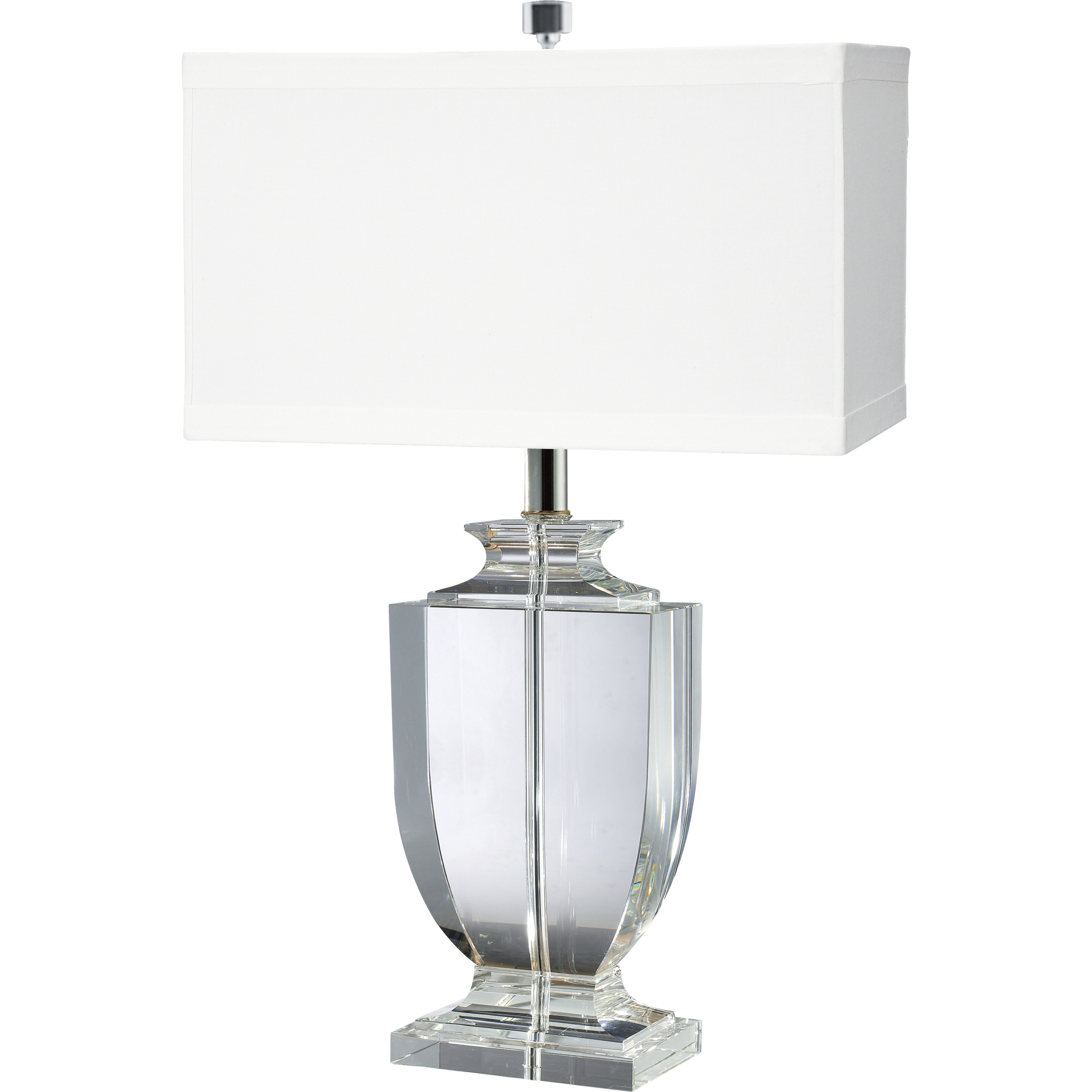 Crystal 27 inch 150 watt Clear Table Lamp Portable Light