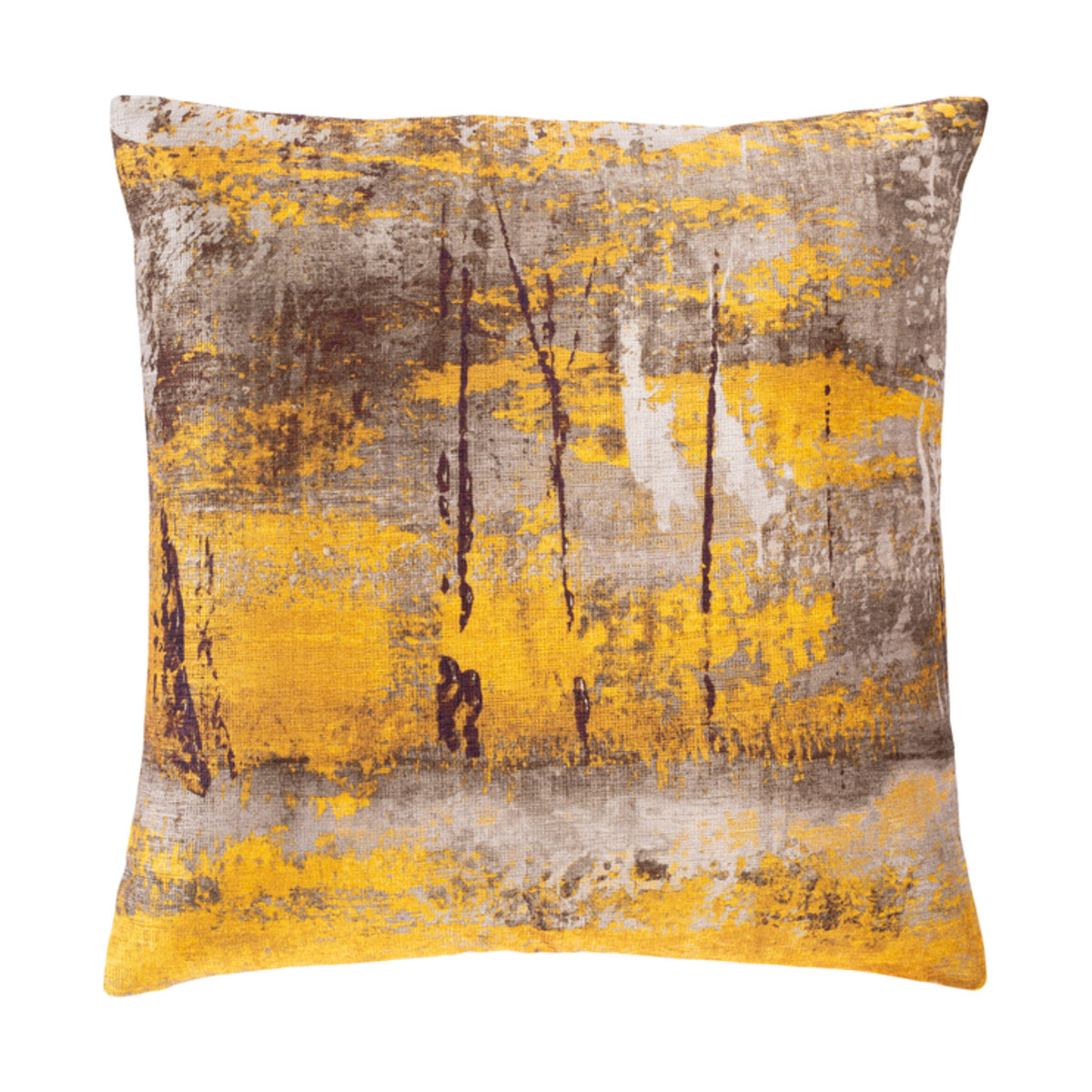 Peniko 20 X 20 inch Ivory/Saffron/Dark Brown/Light Gray Pillow Kit, Square