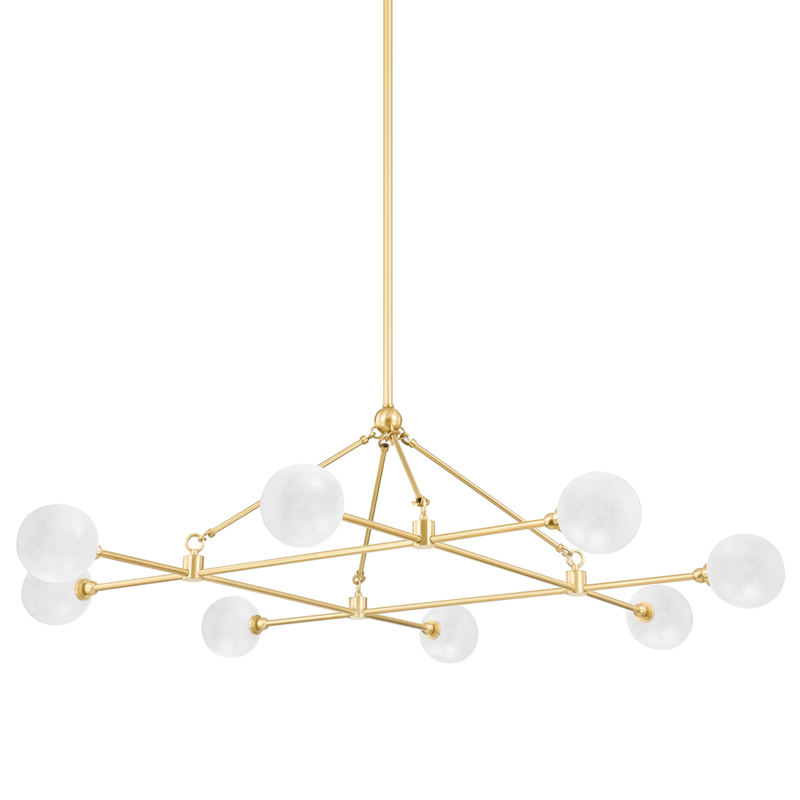 Andrews LED 46 inch Aged Brass Chandelier Ceiling Light
