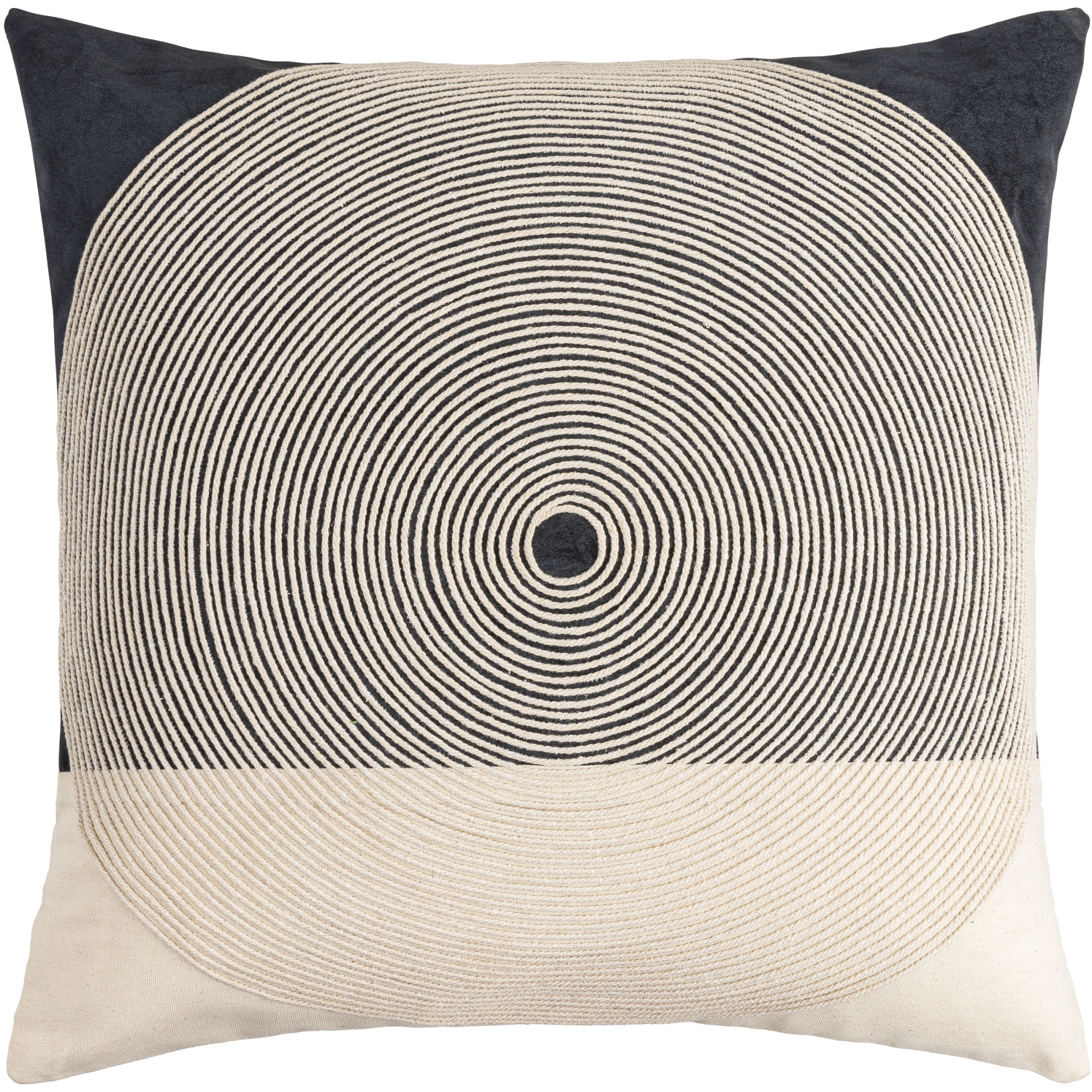Eternity 22 X 22 inch Beige / Black Accent Pillow