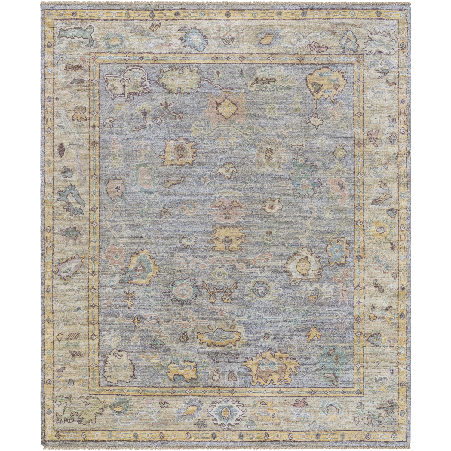 Chennai 120 X 96 inch Ash / Light Silver / Natural Handmade Rug in 8 x 10