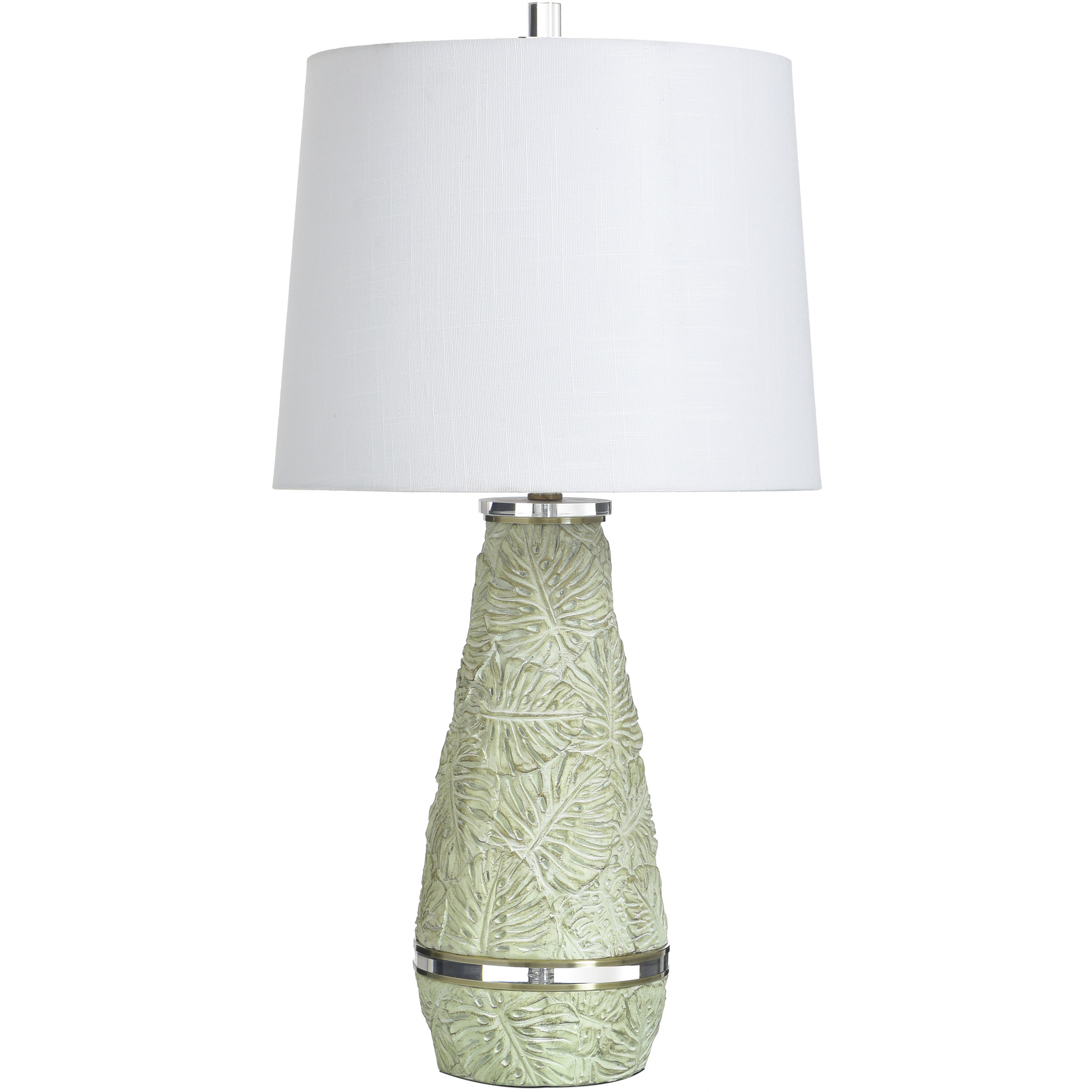 Poly 31.5 inch 100 watt Tropic Sage and White Table Lamp Portable Light
