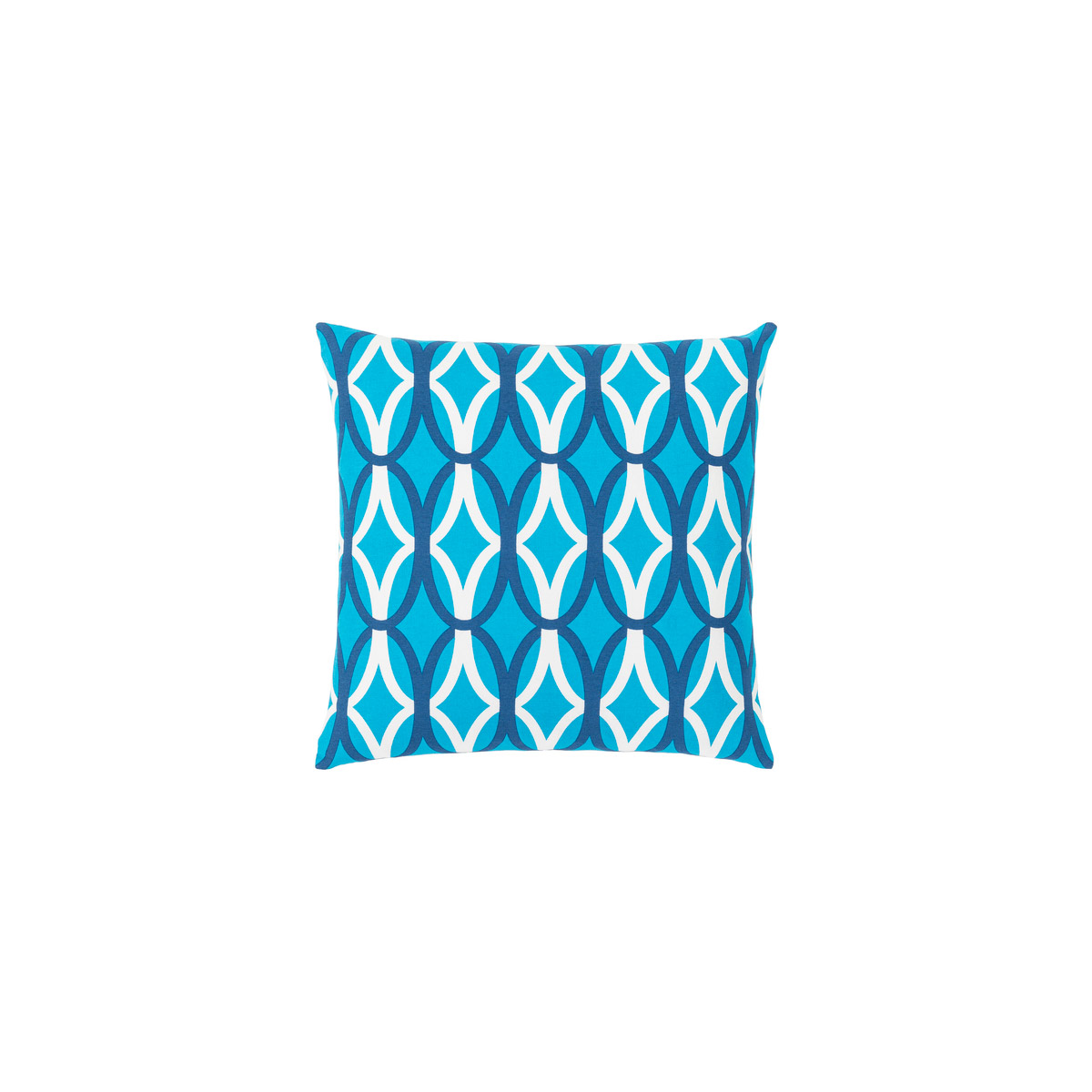 Miranda 18 X 18 inch Bright Blue and Dark Blue Throw Pillow