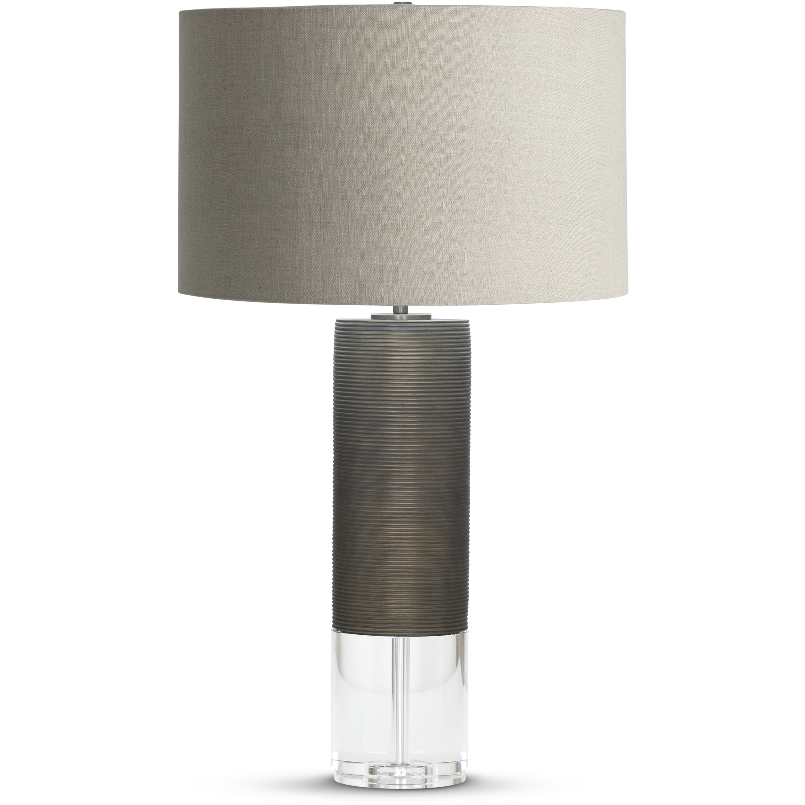 Atlantic 31 inch 150.00 watt Bronze Table Lamp Portable Light, Finely Ribbed Surface