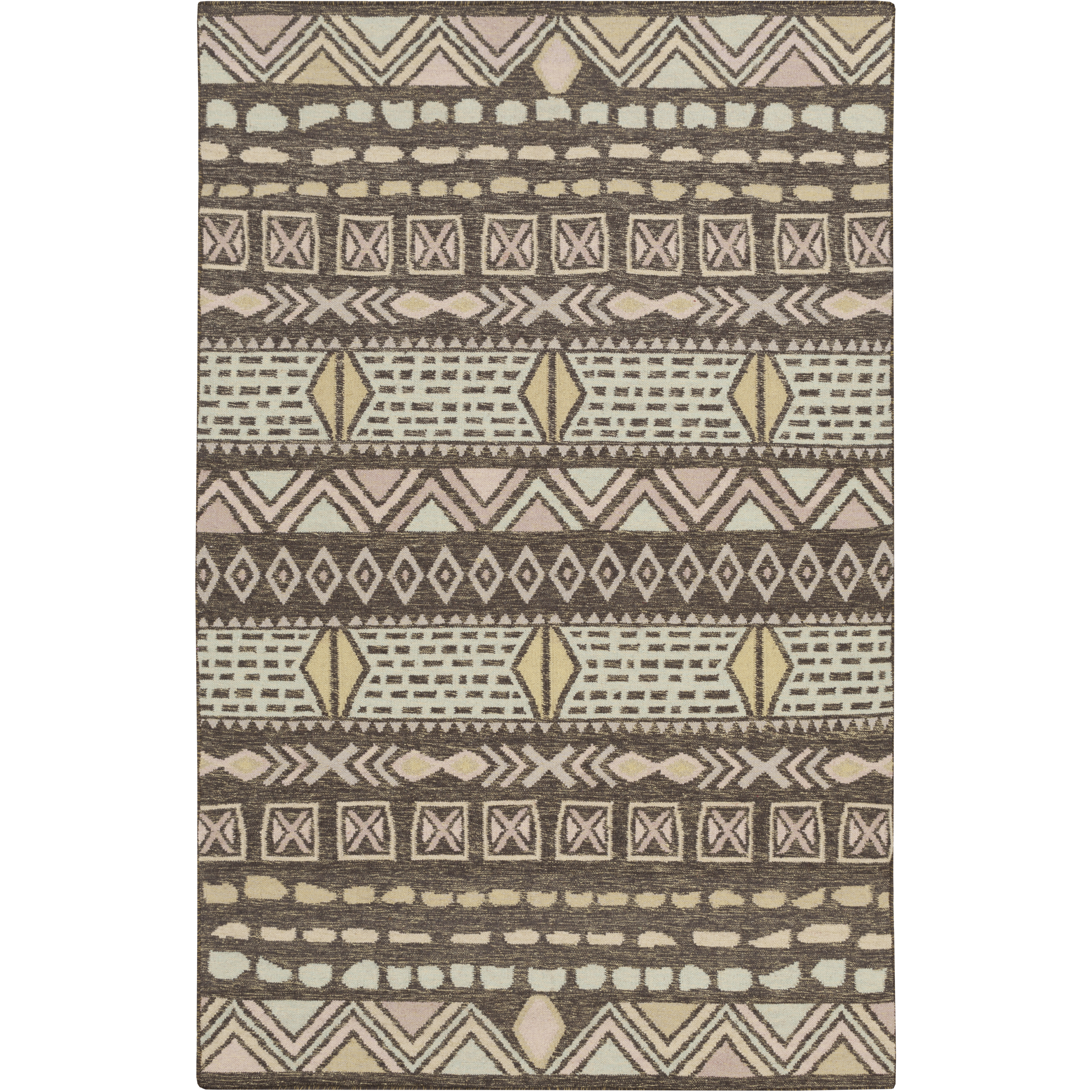 Nomad 36 X 24 inch Dark Brown, Blush, Beige, Ice Blue, Khaki, Moss Rug
