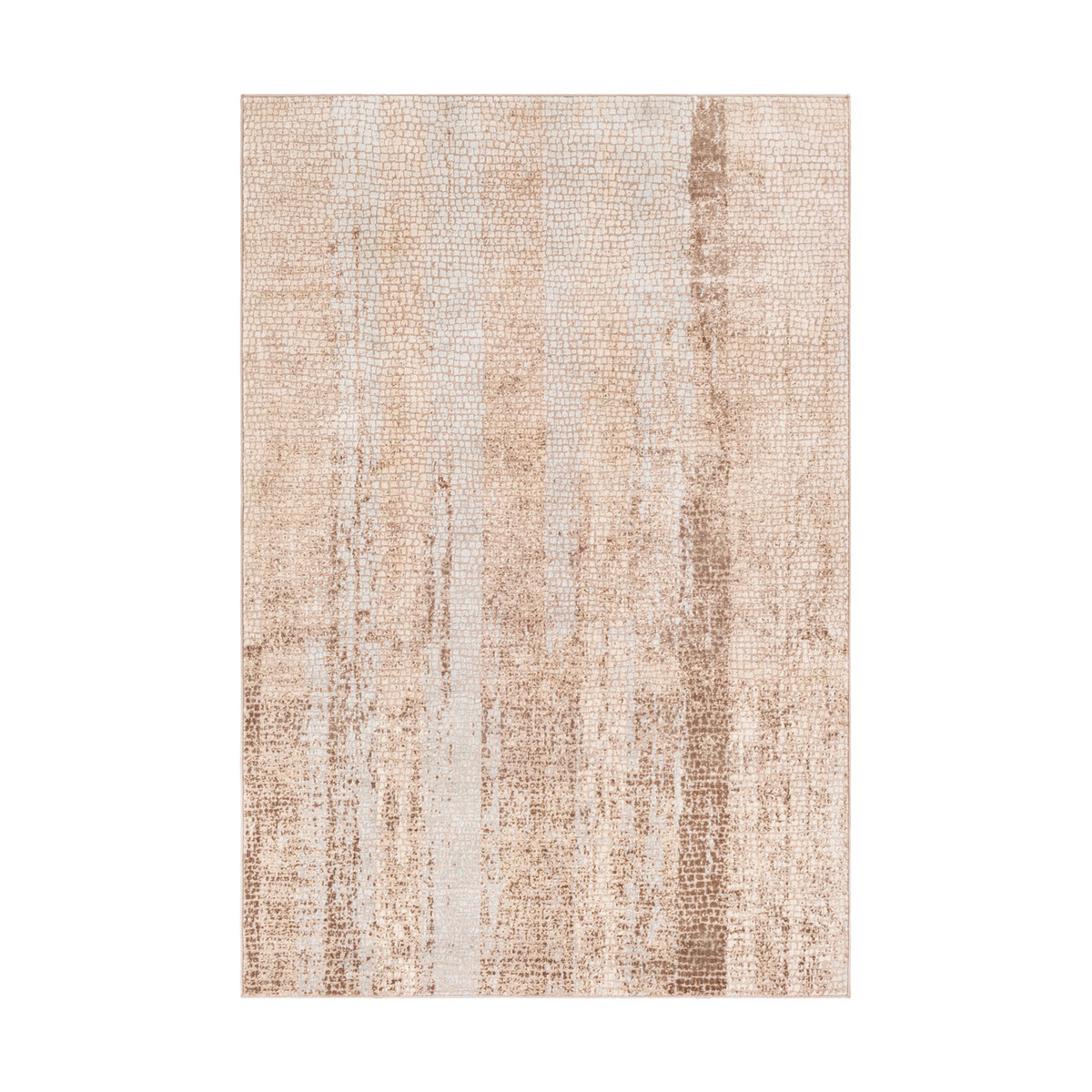 Venezia 87 X 61 inch Camel/Dark Brown/Beige/Medium Gray Rugs, Rectangle