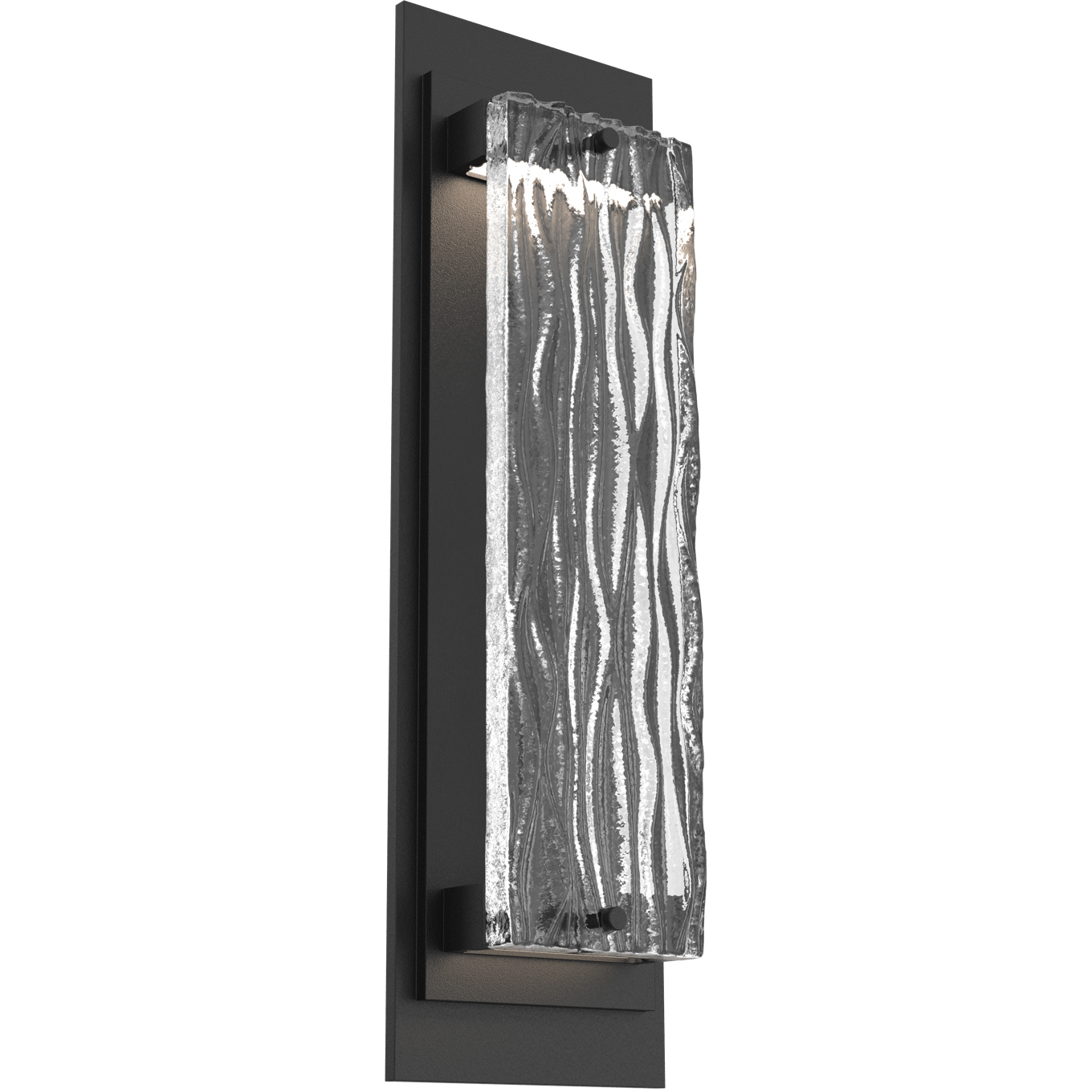 Tabulo LED Textured Black Outdoor Sconce