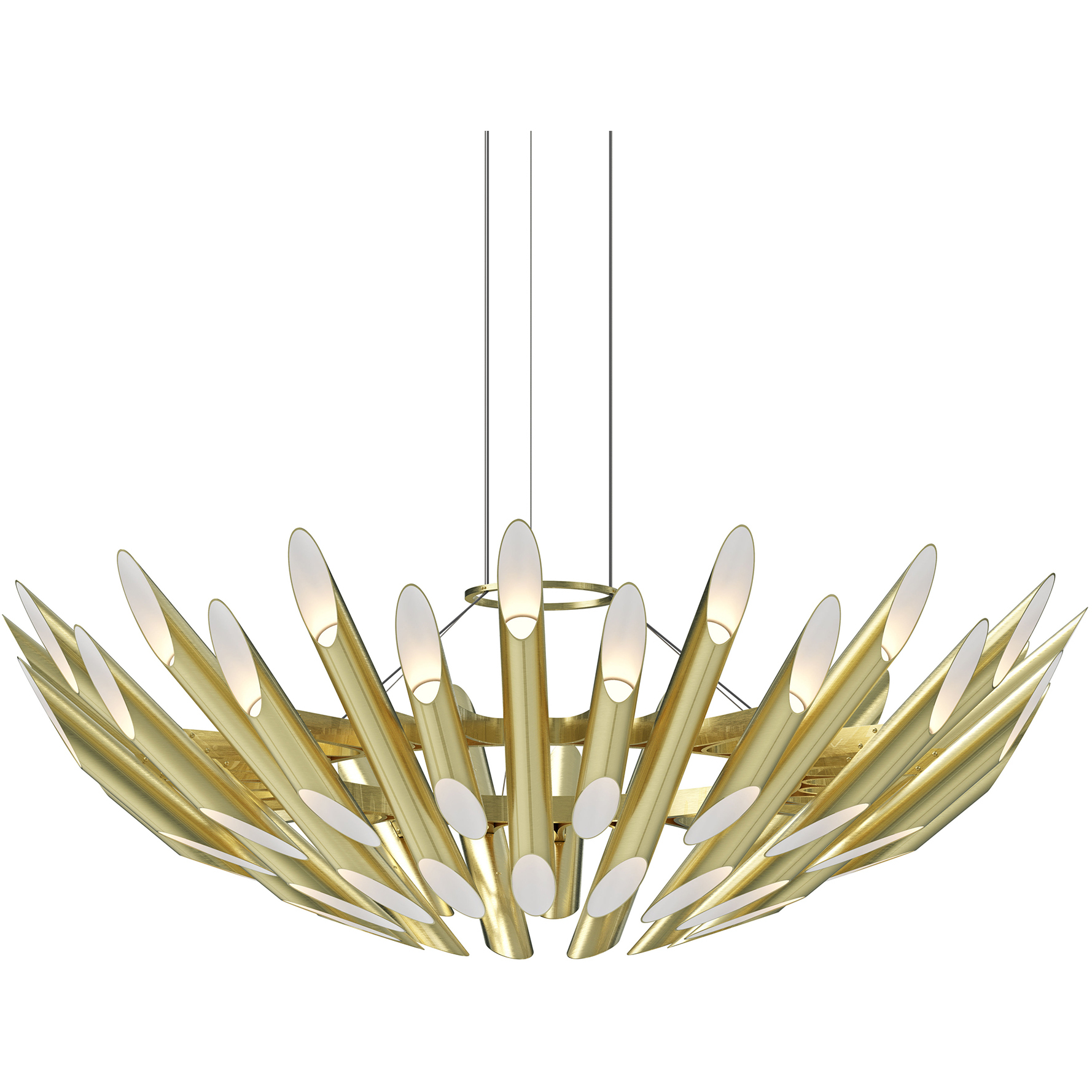 Chimes 60 Light 48 inch Satin Brass Pendant Ceiling Light