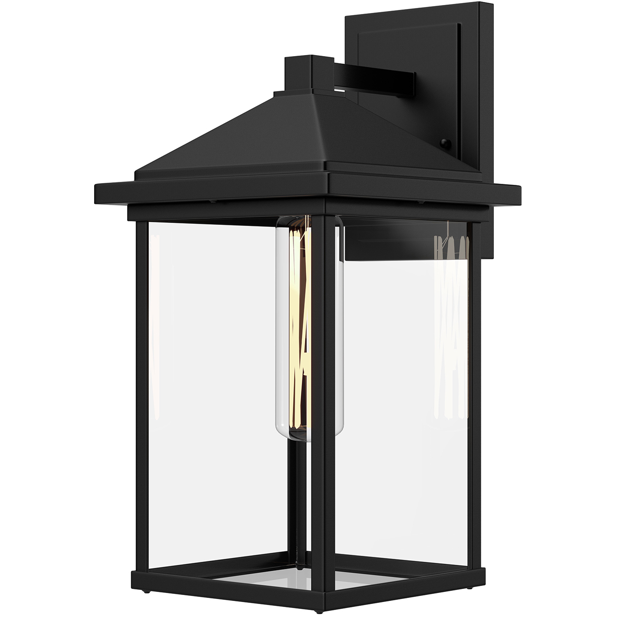 Alora Mood Larchmont 1 Light 12.5 inch Textured Black Outdoor Lantern Wall Sconce