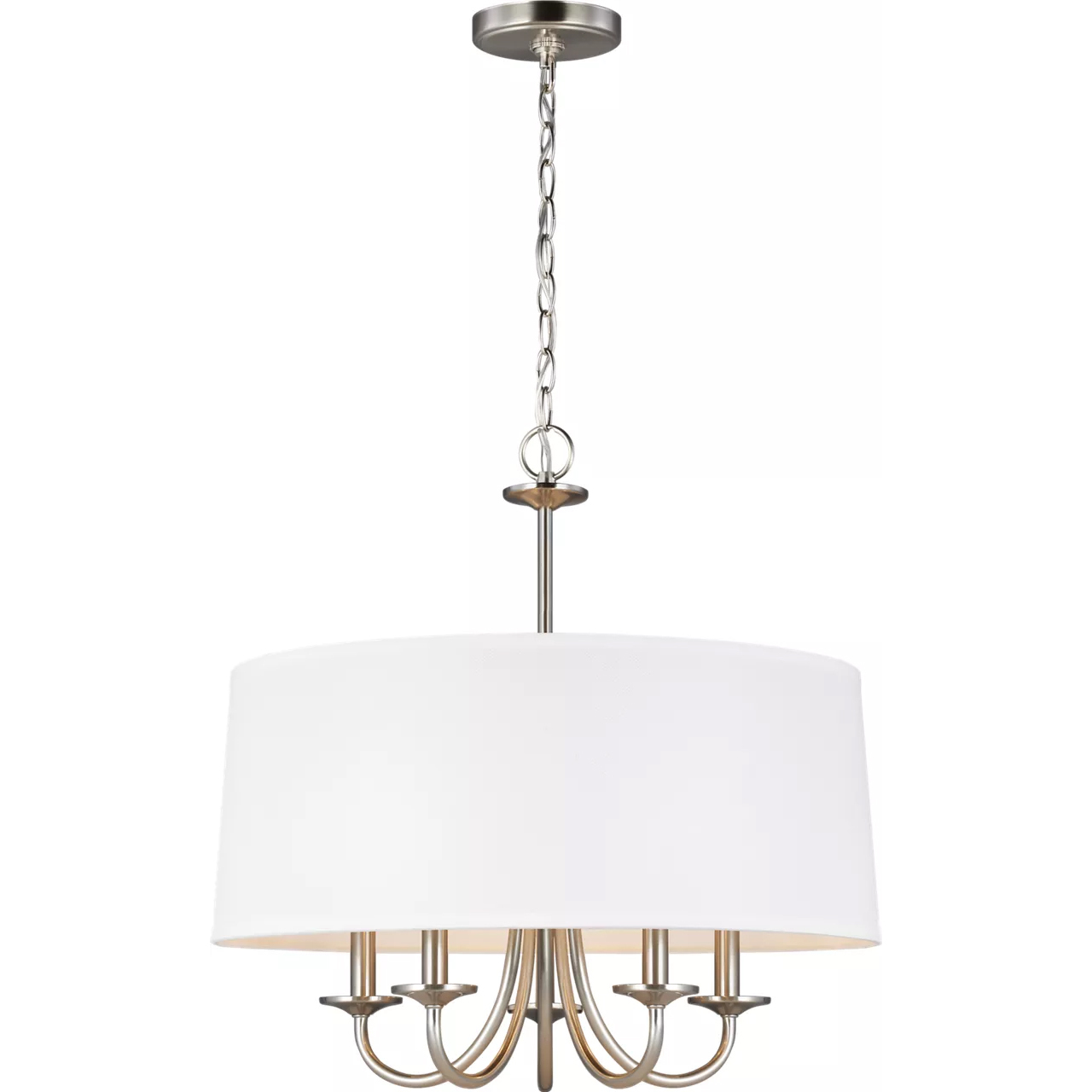 Seville 5 Light 21.5 inch Brushed Nickel Chandelier Ceiling Light