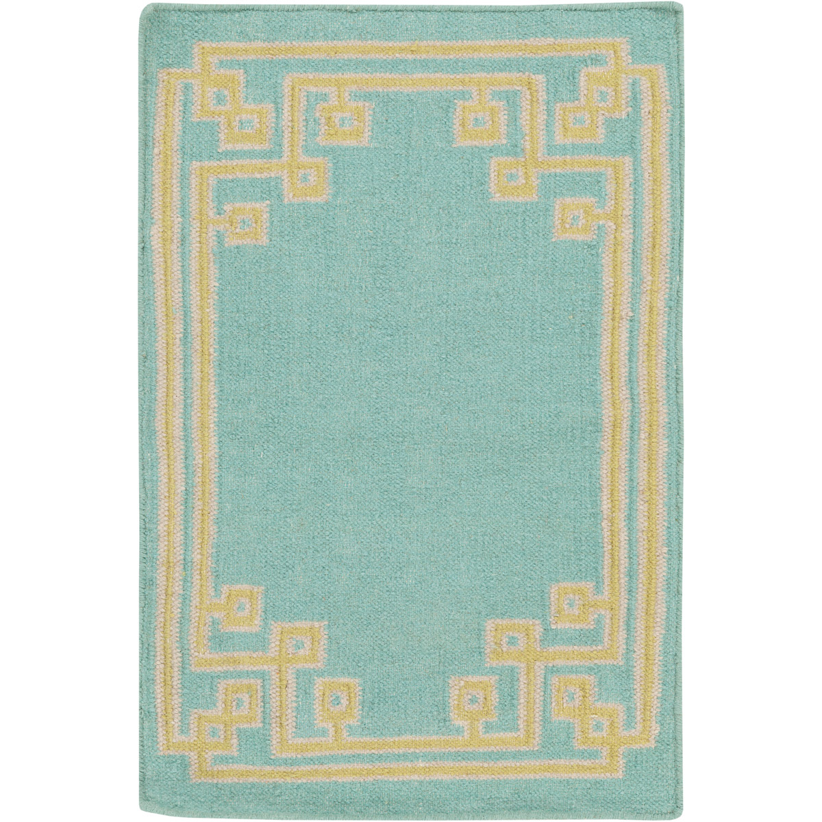Alameda 36 X 24 inch Aqua, Lime, Light Gray Rug