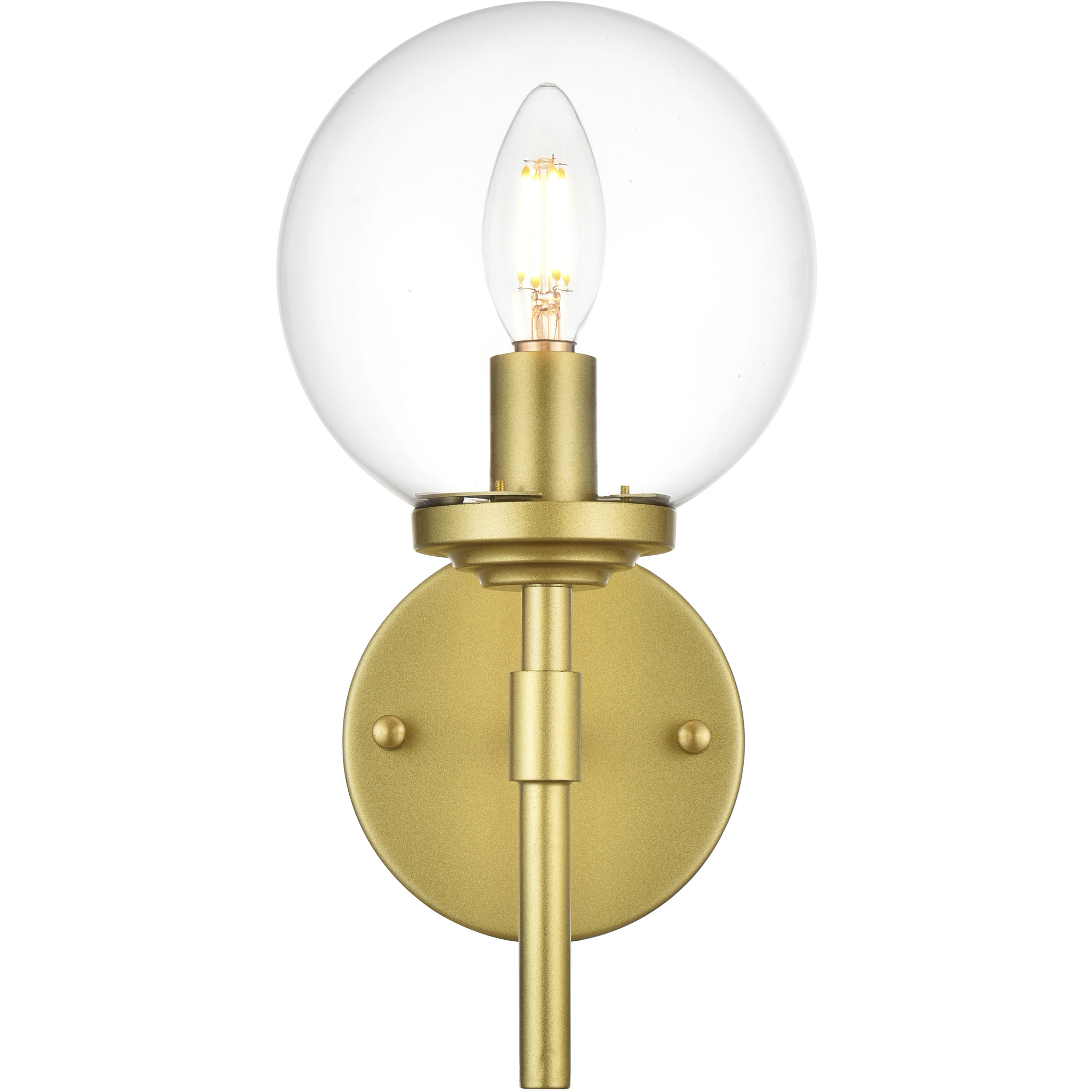 Ingrid 1 Light 6 inch Brass Bath Sconce Wall Light