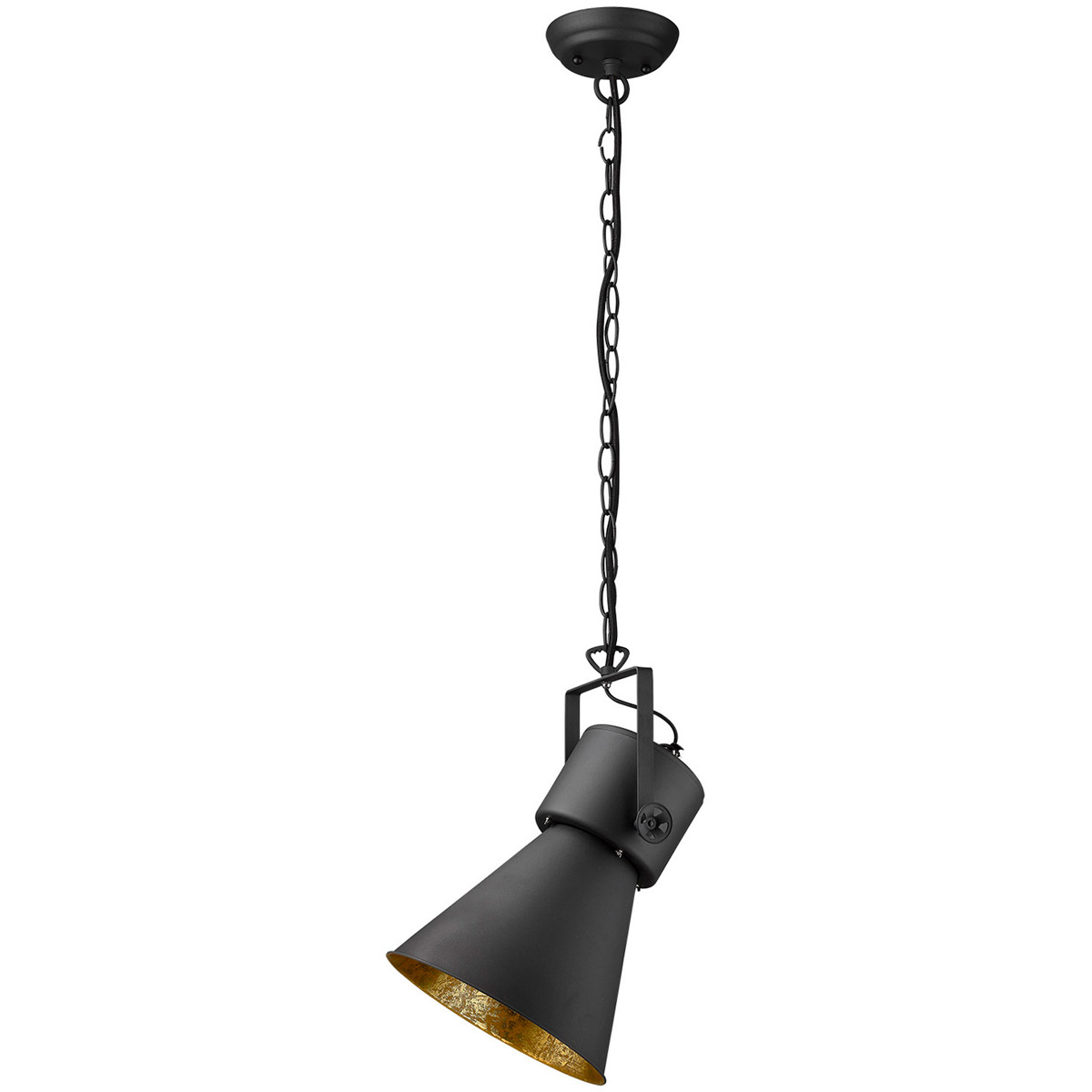 Crew 1 Light 17.25 inch Matte Black Pendant Ceiling Light