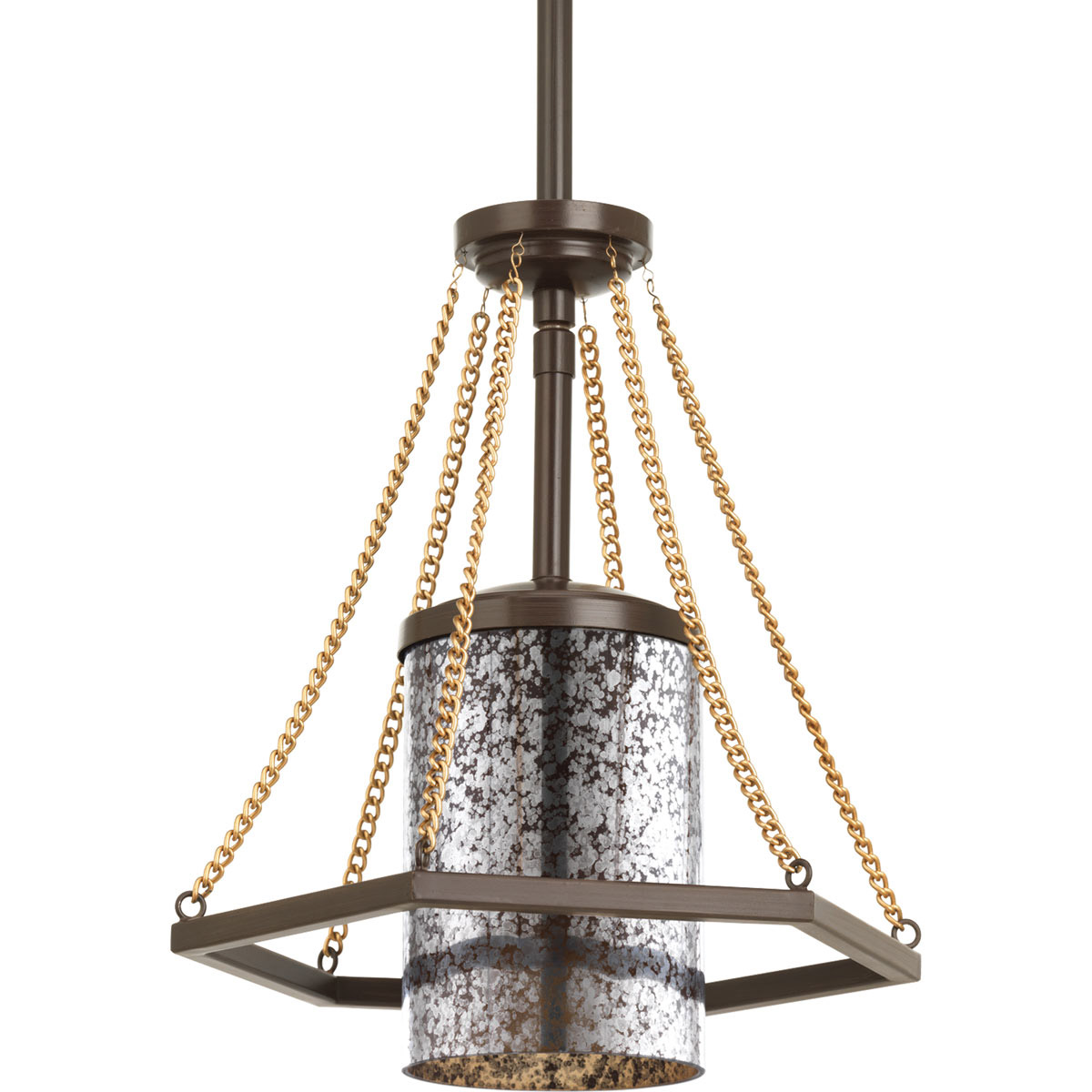Indi 1 Light 9.5 inch Antique Bronze Mini-Pendant Ceiling Light