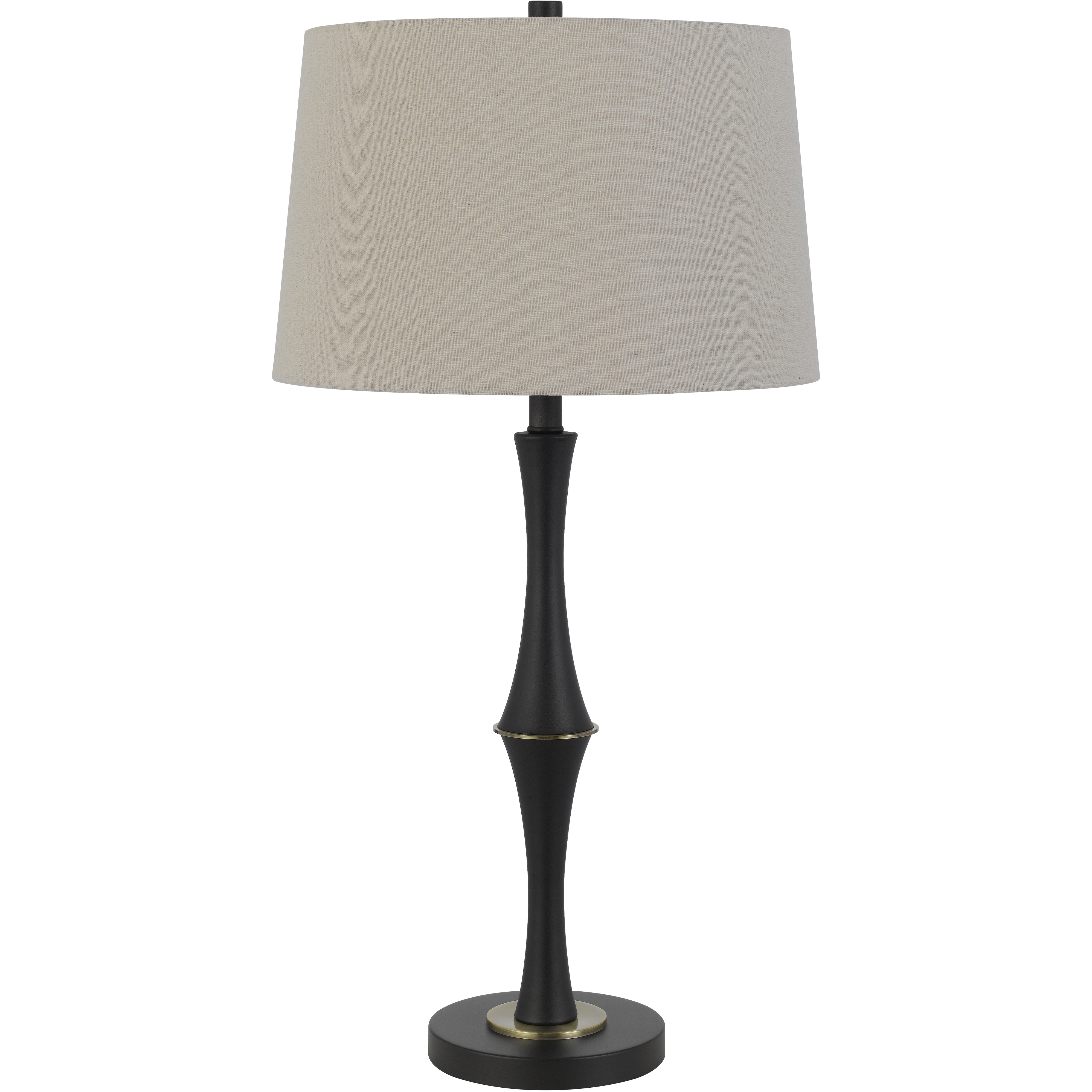 Salter 31 inch 150 watt Matte Black and Antique Brass Table Lamp Portable Light