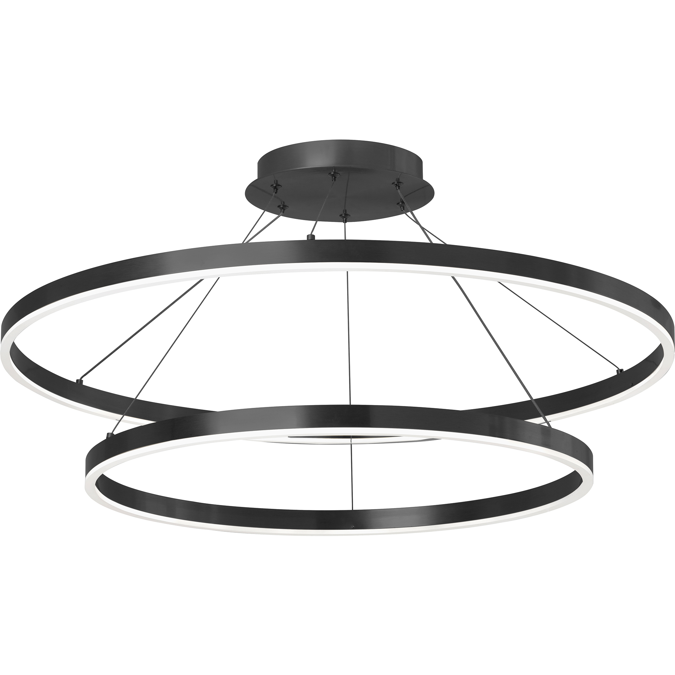 Circulo LED 32 inch Matte Black Chandelier Ceiling Light