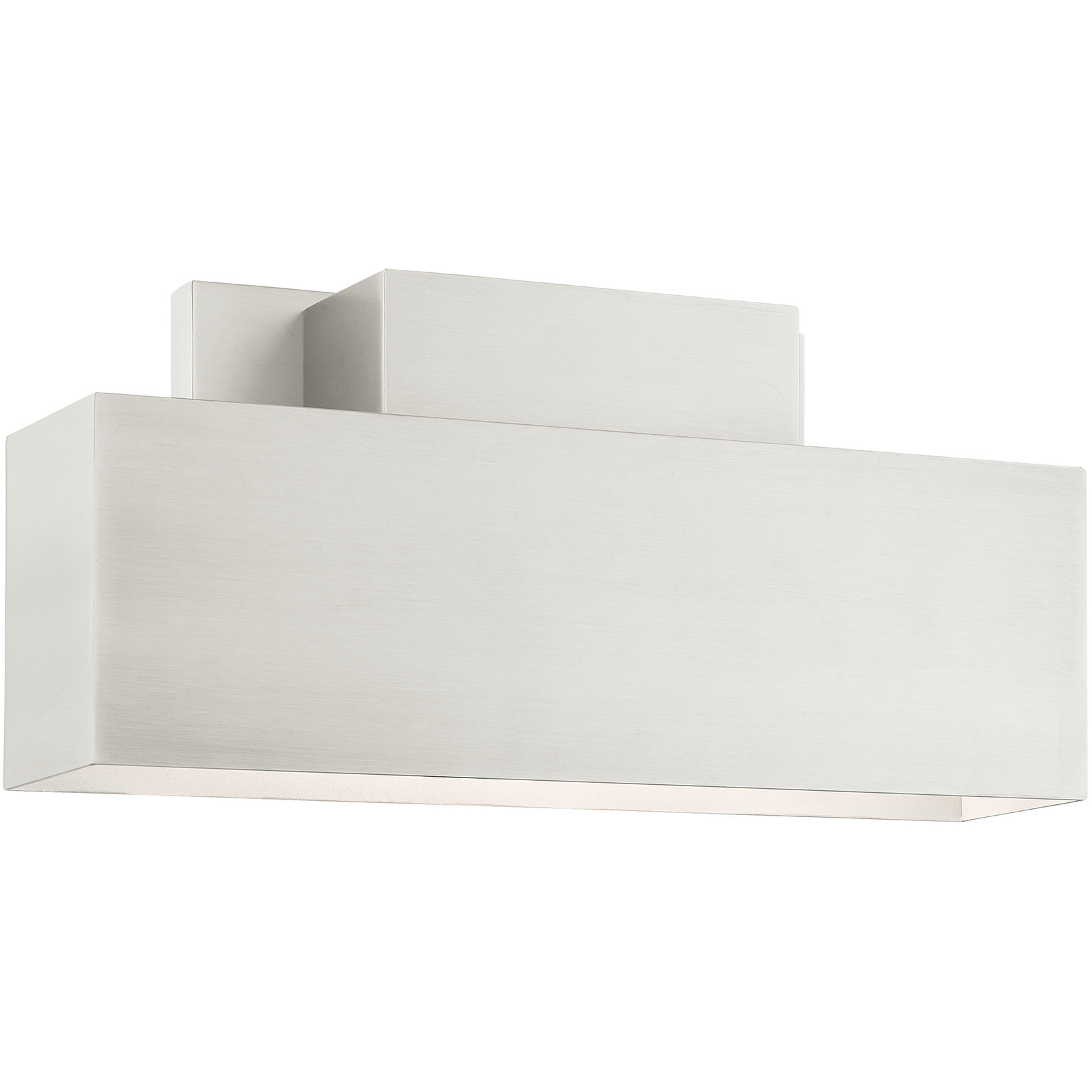 Lynx 2 Light 6.75 inch Brushed Nickel Large Outdoor ADA Wall Sconce