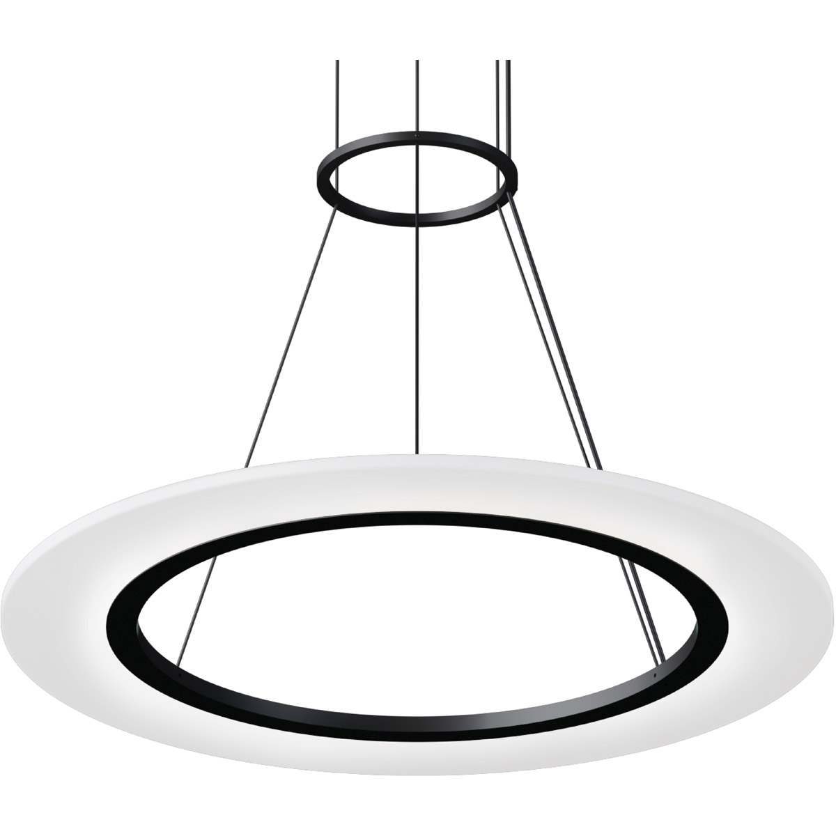 Arctic Rings LED 23.75 inch Satin Black Ring Pendant Ceiling Light
