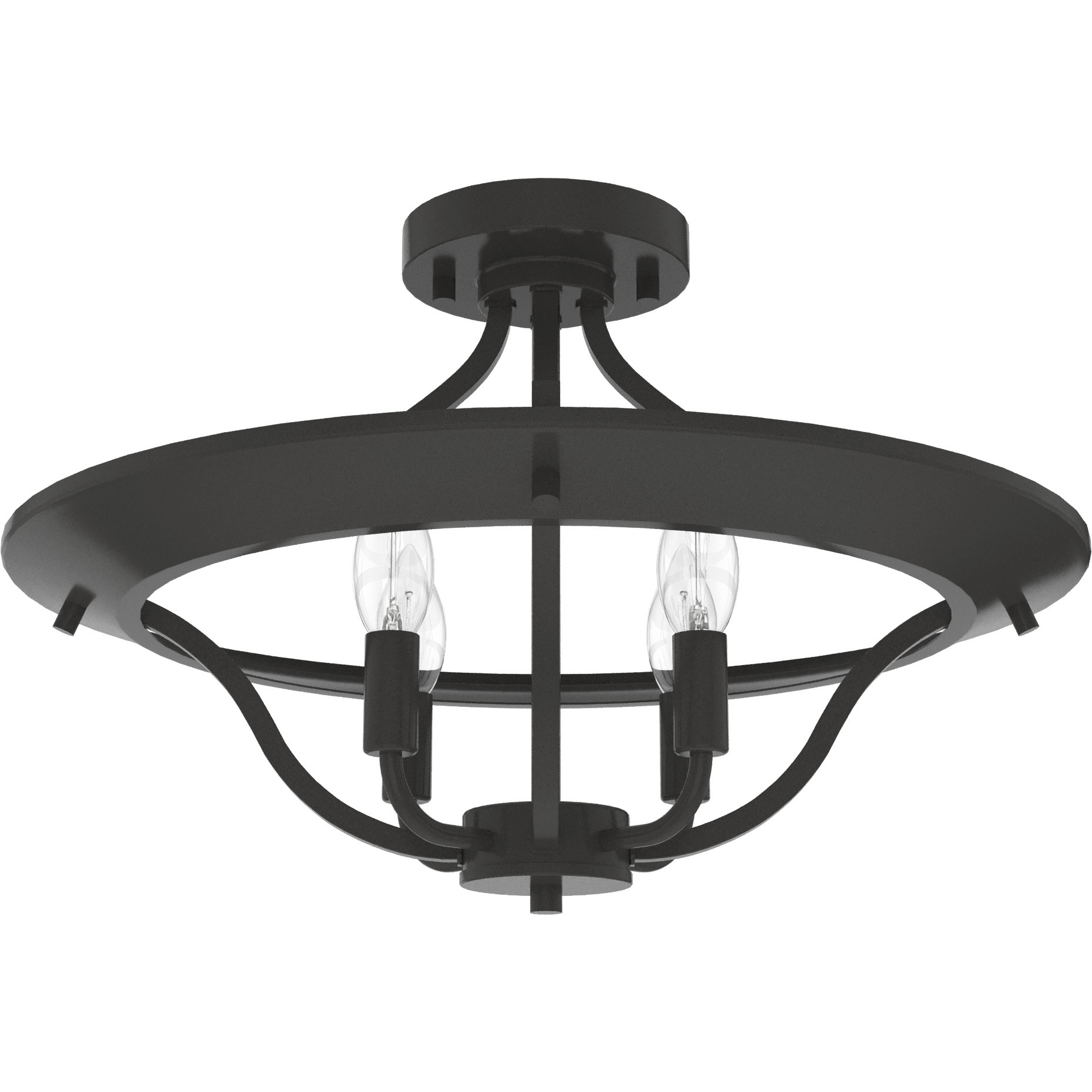 Perch Point 18 inch Semi-Flush Mount Ceiling Light