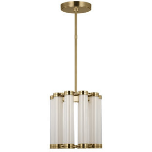 Avroko Alo LED 14 inch Polished Natural Brass Line-Voltage Pendant Ceiling Light in 120V