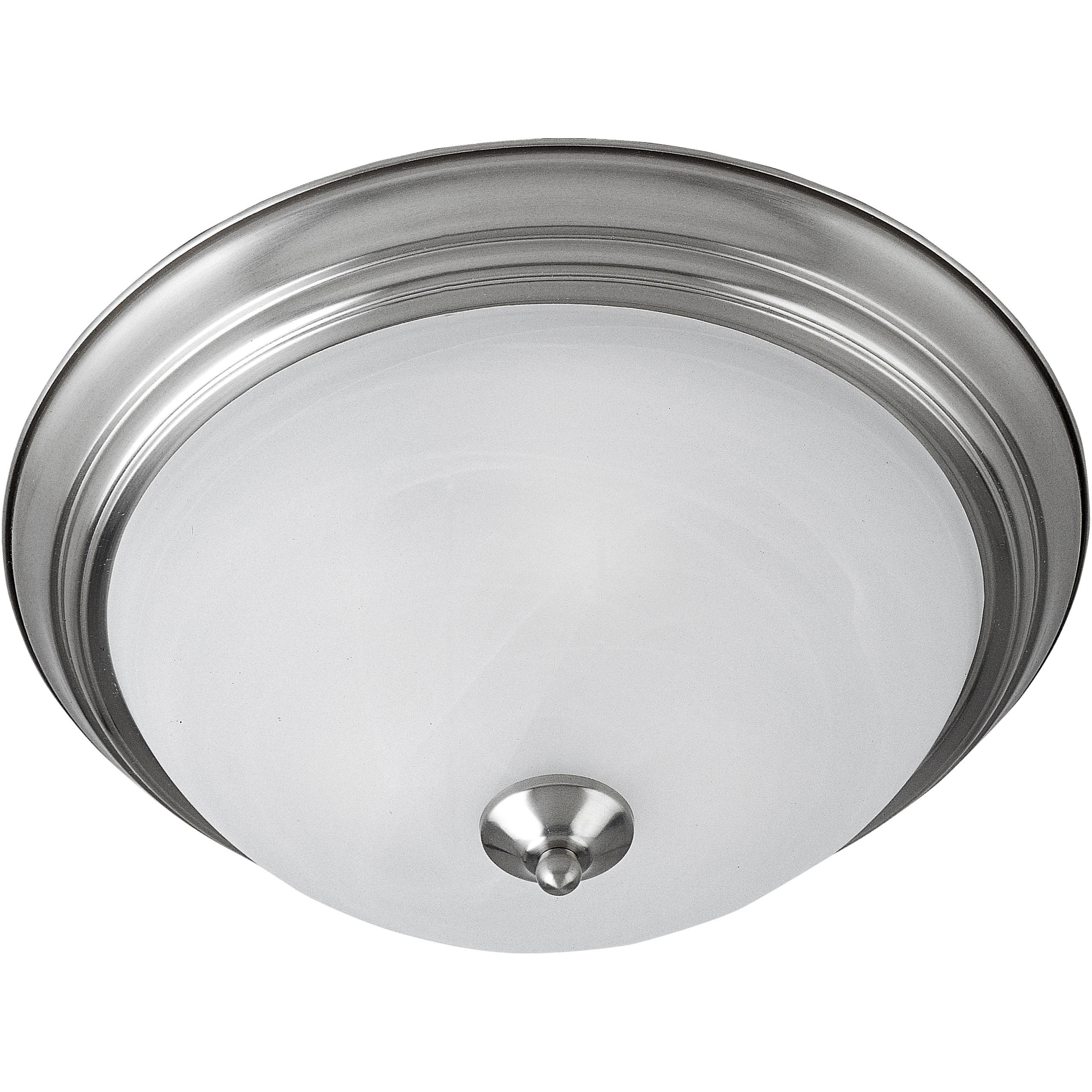 Essentials - 584x 3 Light 15.5 inch Satin Nickel Flush Mount Ceiling Light in Marble
