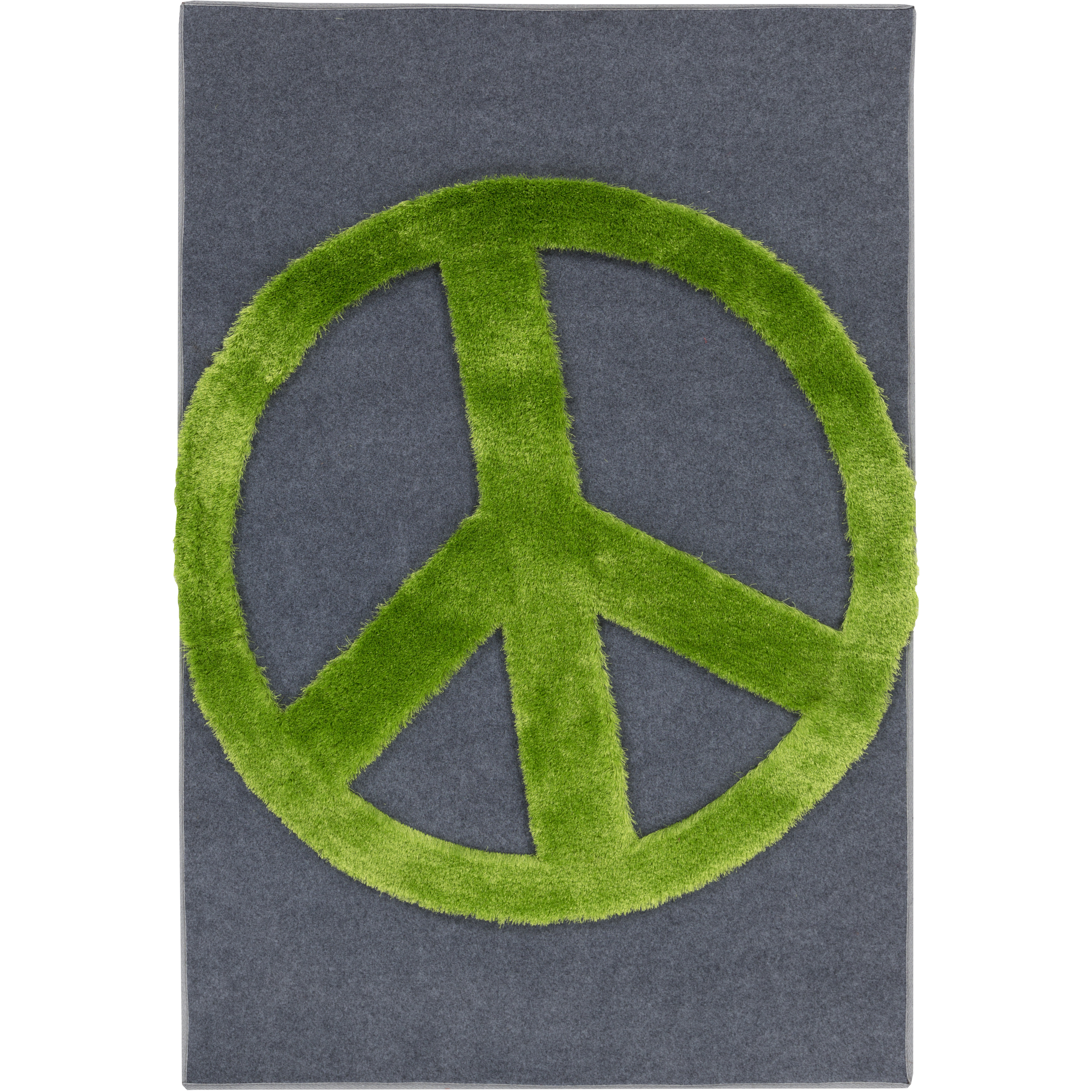 Crash 72 X 48 inch Grass Green, Charcoal Rug
