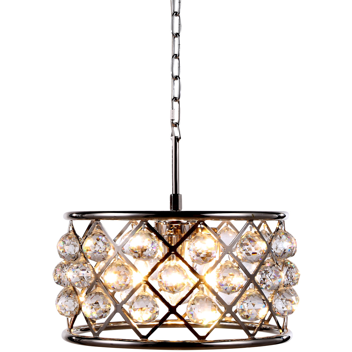 Madison 4 Light 16 inch Polished Nickel Pendant Ceiling Light in Clear, Urban Classic