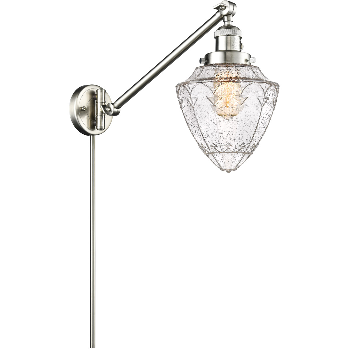 Franklin Restoration Bullet 20 inch 6.00 watt Brushed Satin Nickel Swing Arm Wall Light