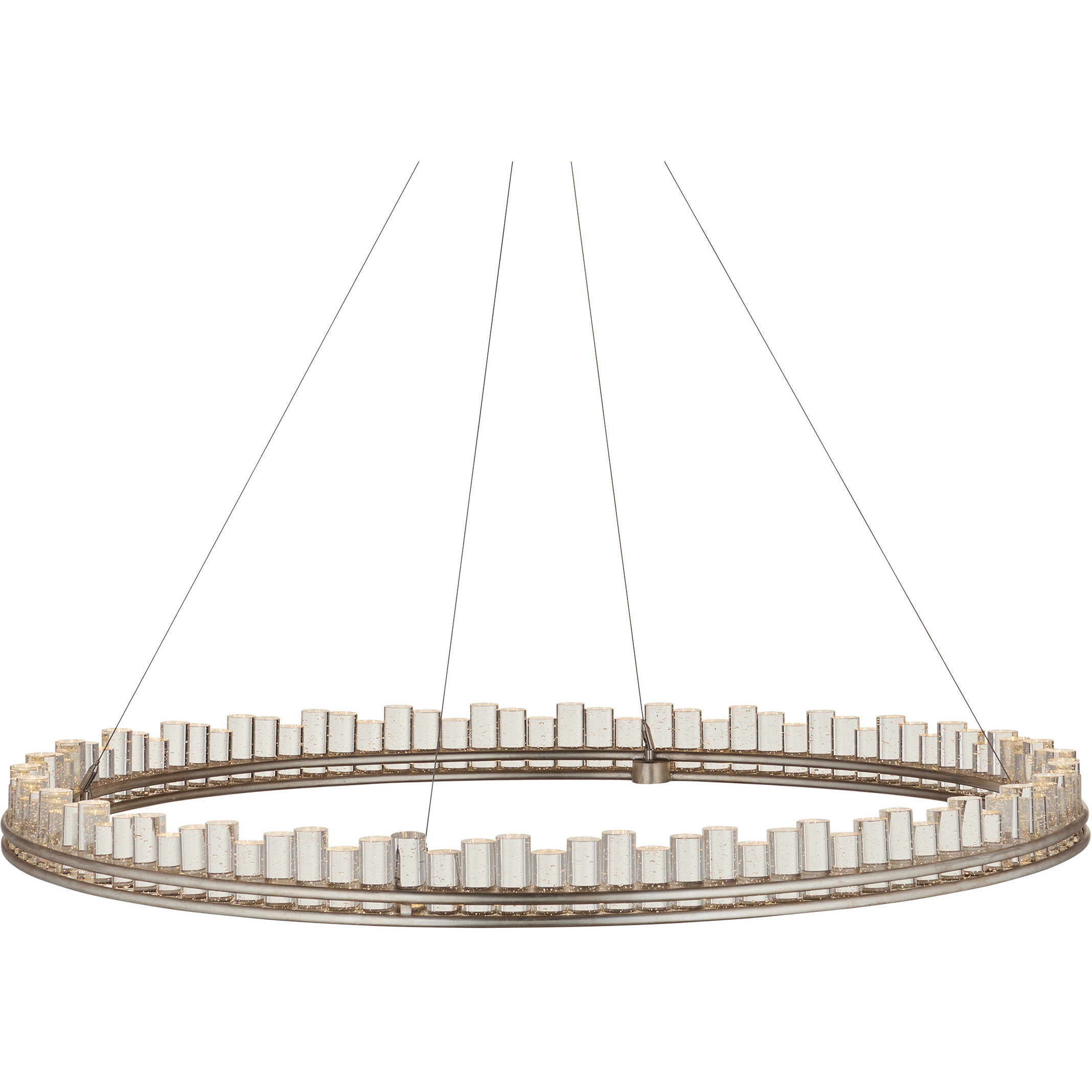 Pleiades LED 50.75 inch Contemporary Silver Leaf and Contemporary Silver Chandelier Ceiling Light