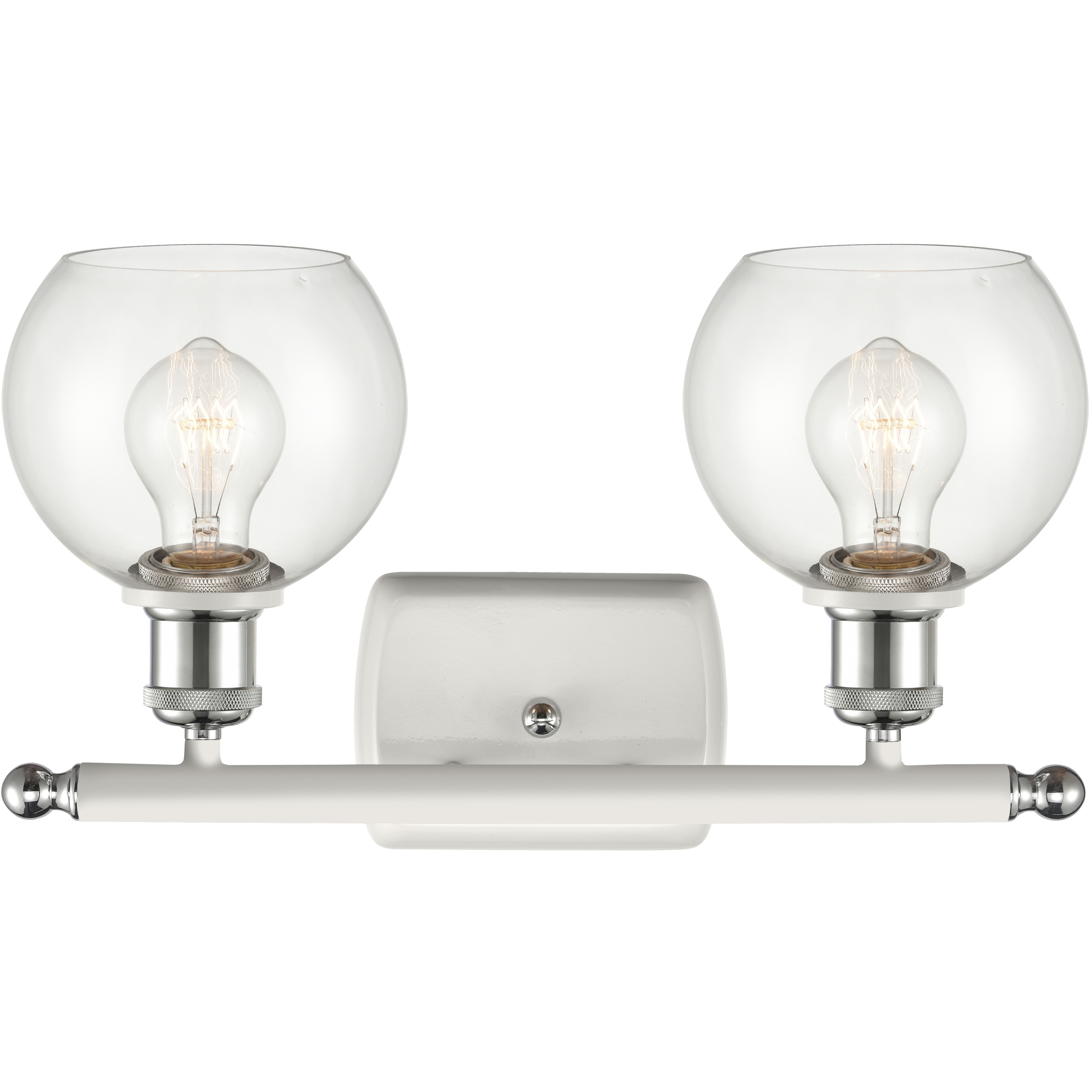 Ballston Athens LED 16 inch White and Polished Chrome Bath Vanity Light Wall Light in Clear Glass