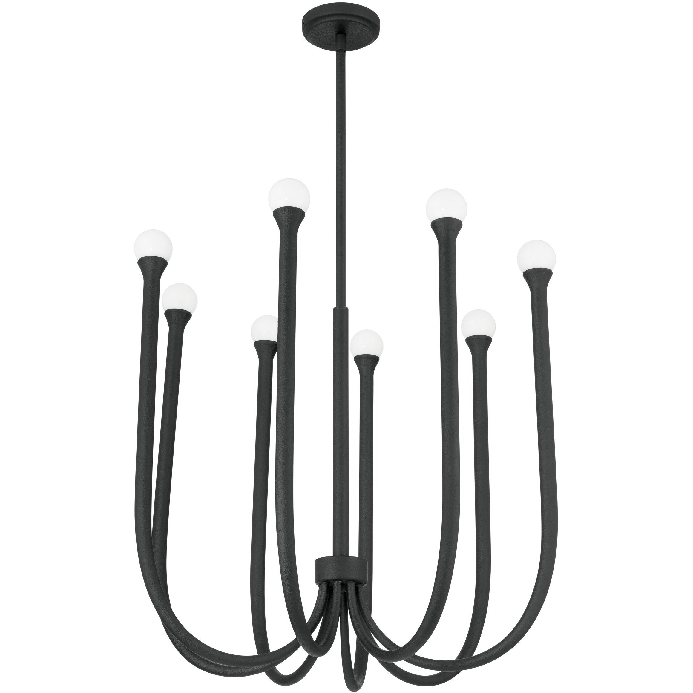 Dahlia LED 28 inch Plaster Black Chandelier Ceiling Light