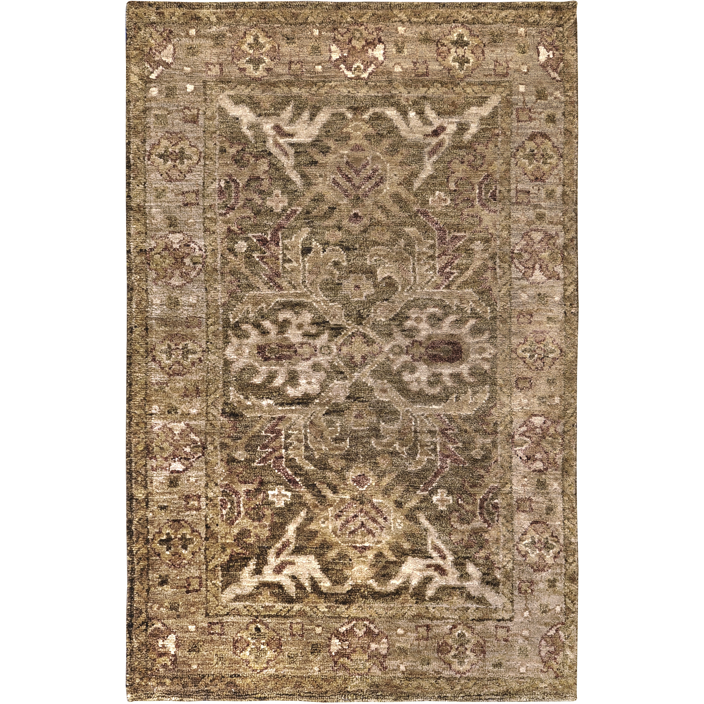Scarborough 36 X 24 inch Dark Brown, Olive, Khaki, Camel Rug