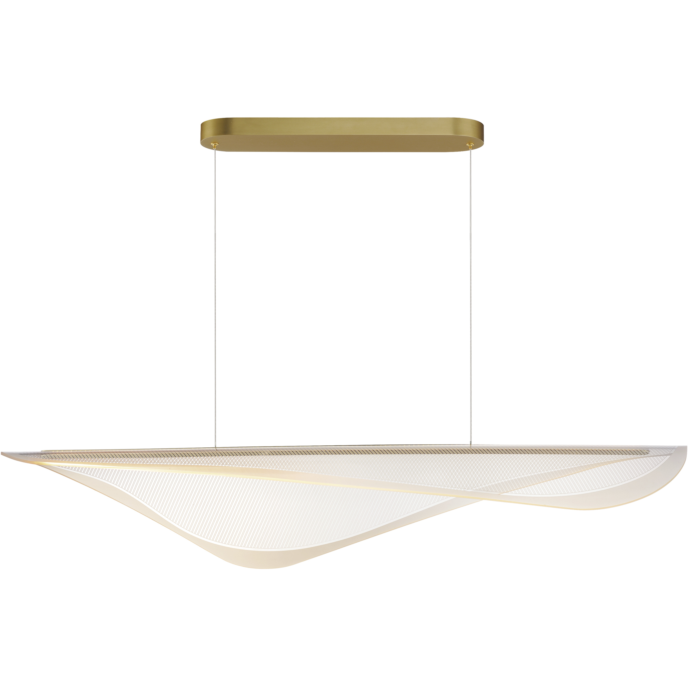 Manta LED 47 inch Gold Linear Pendant Ceiling Light