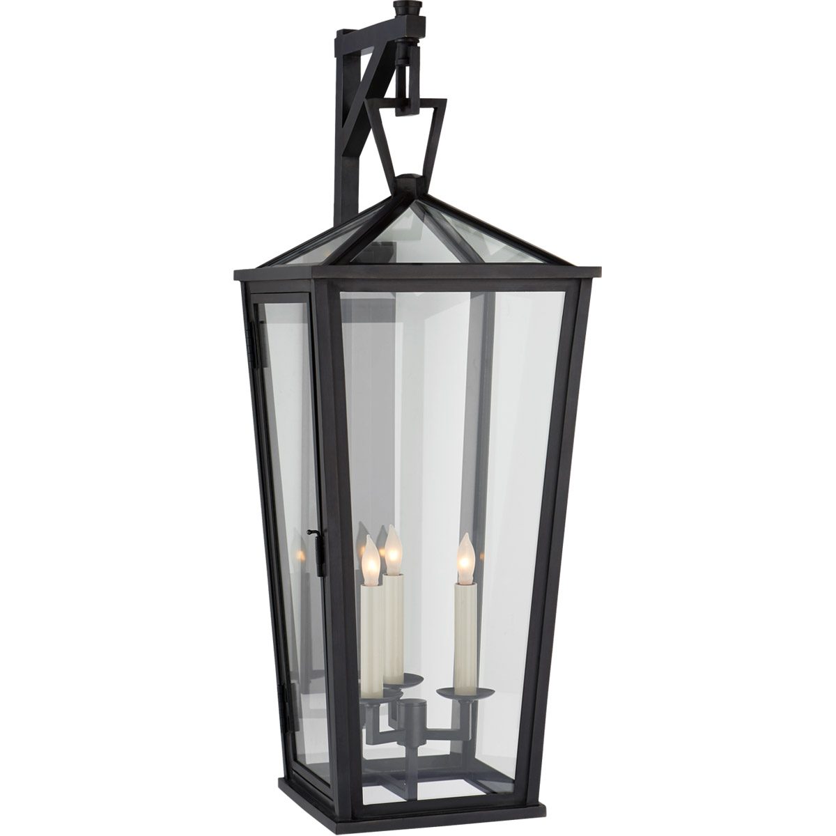 Chapman & Myers DarlanaO 3 Light 31.5 inch Bronze Outdoor Bracketed Wall Lantern, Large