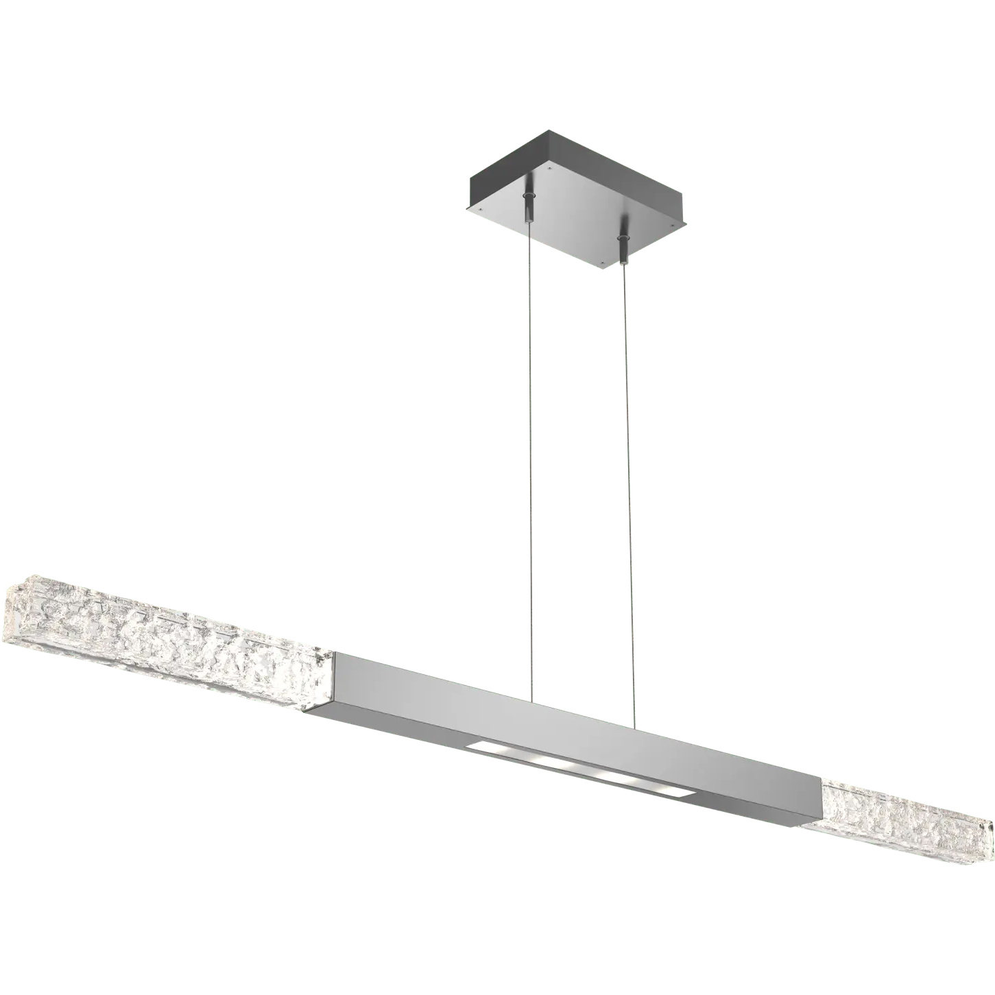 Axis LED 48.1 inch Classic Silver Linear Chandelier Ceiling Light, Moda
