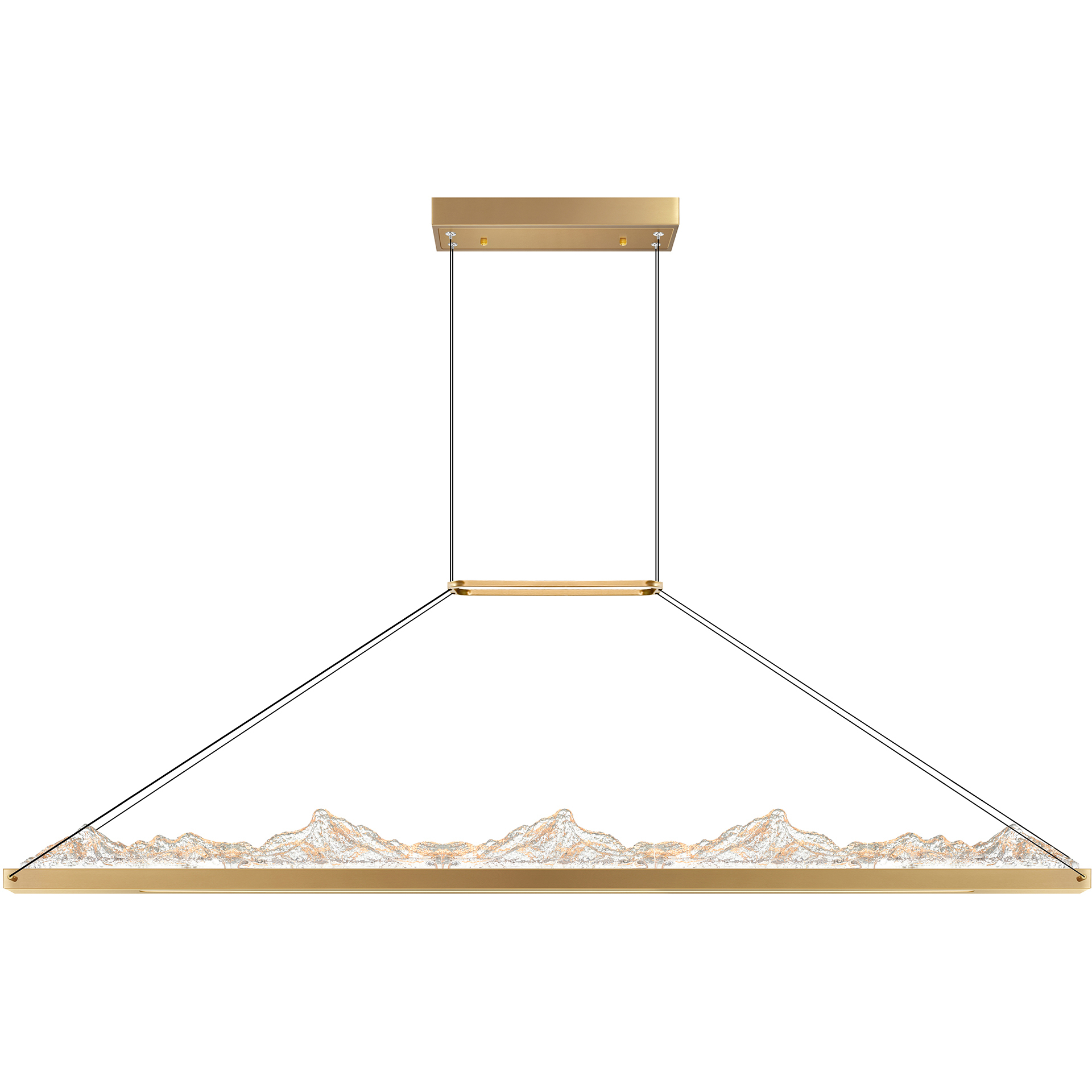 Himalayas LED 62 inch Brass Island/Pool Table Light Ceiling Light