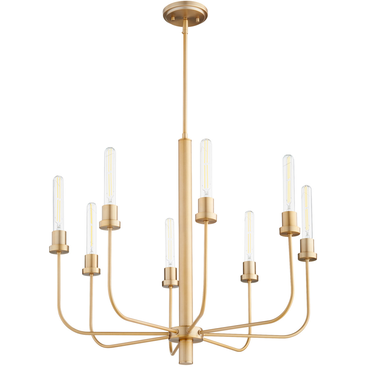 Sheridan 8 Light 28.5 inch Aged Brass Chandelier Ceiling Light