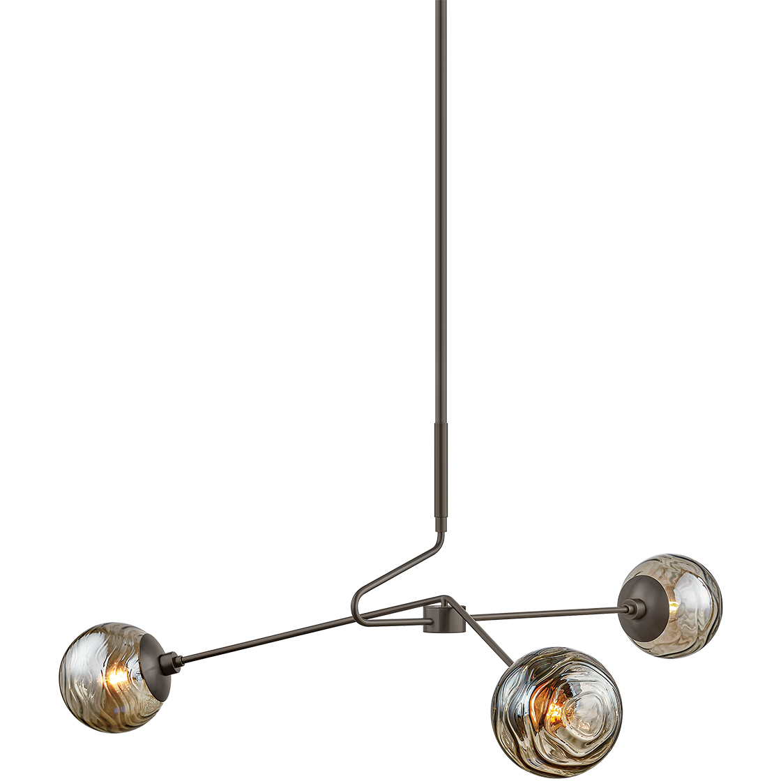 Nyla 3 Light 45.5 inch True Bronze Chandelier Ceiling Light