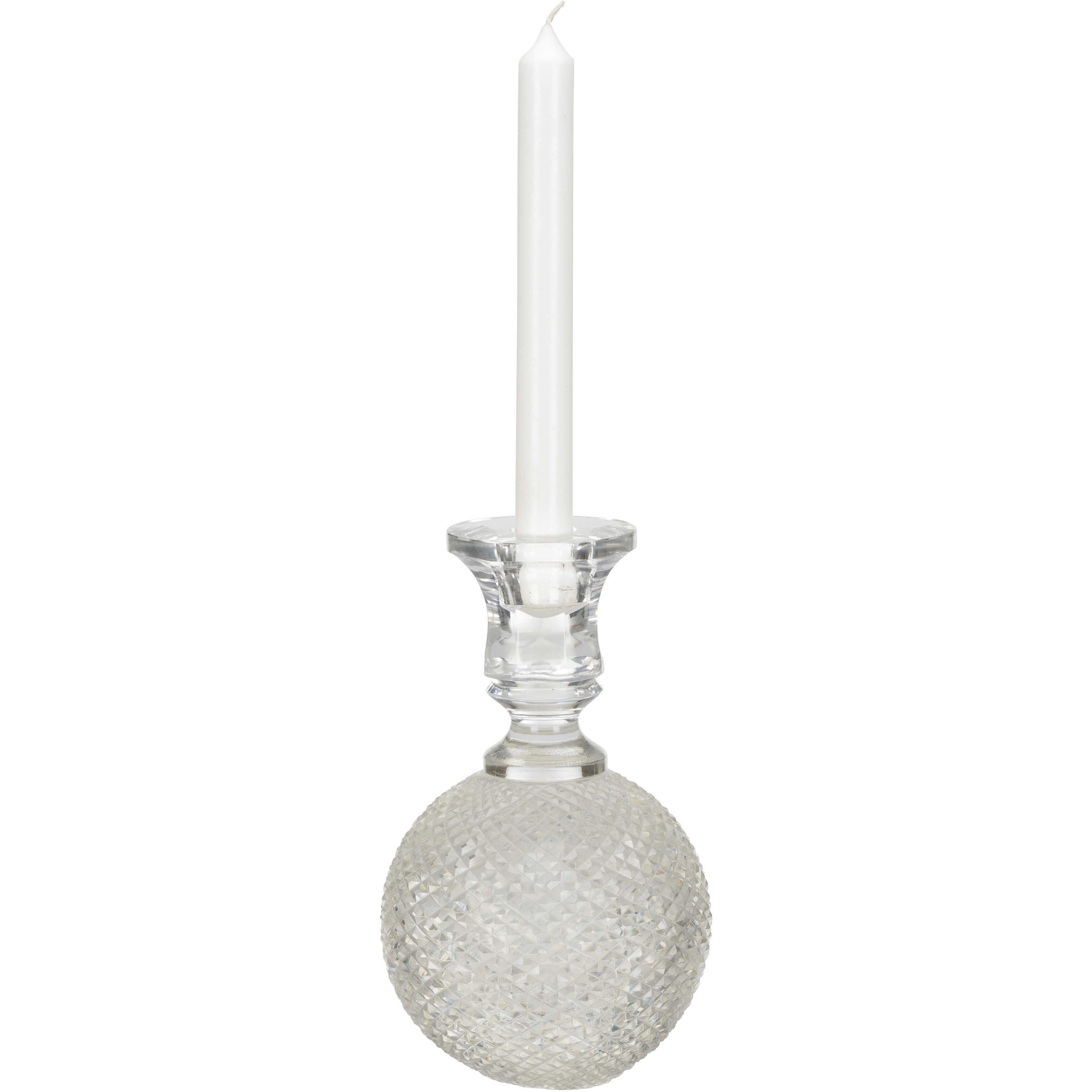 Glass Round 8 X 5 inch Candleholder