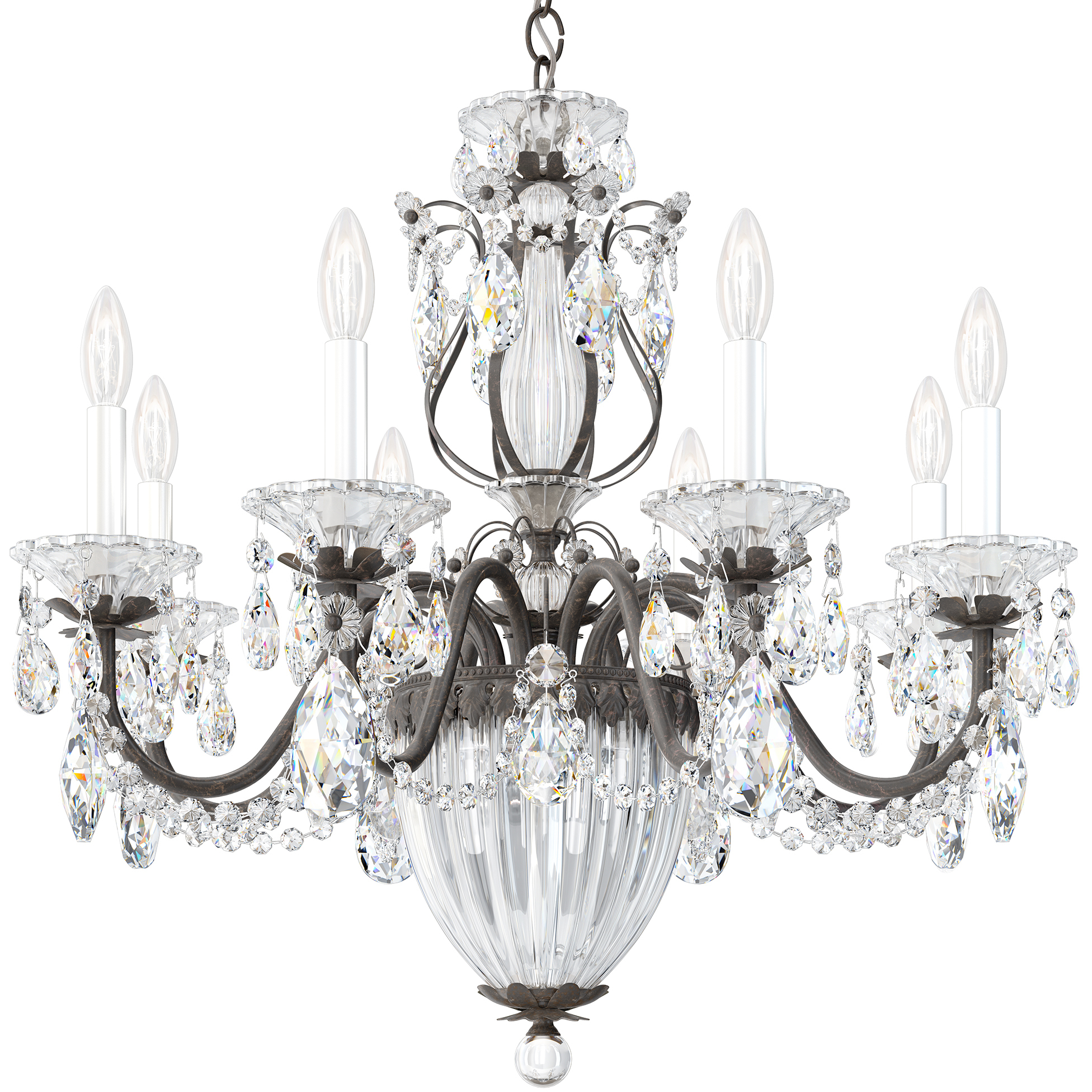 Bagatelle 11 Light 26.5 inch Heirloom Bronze Chandelier Ceiling Light in Swarovski